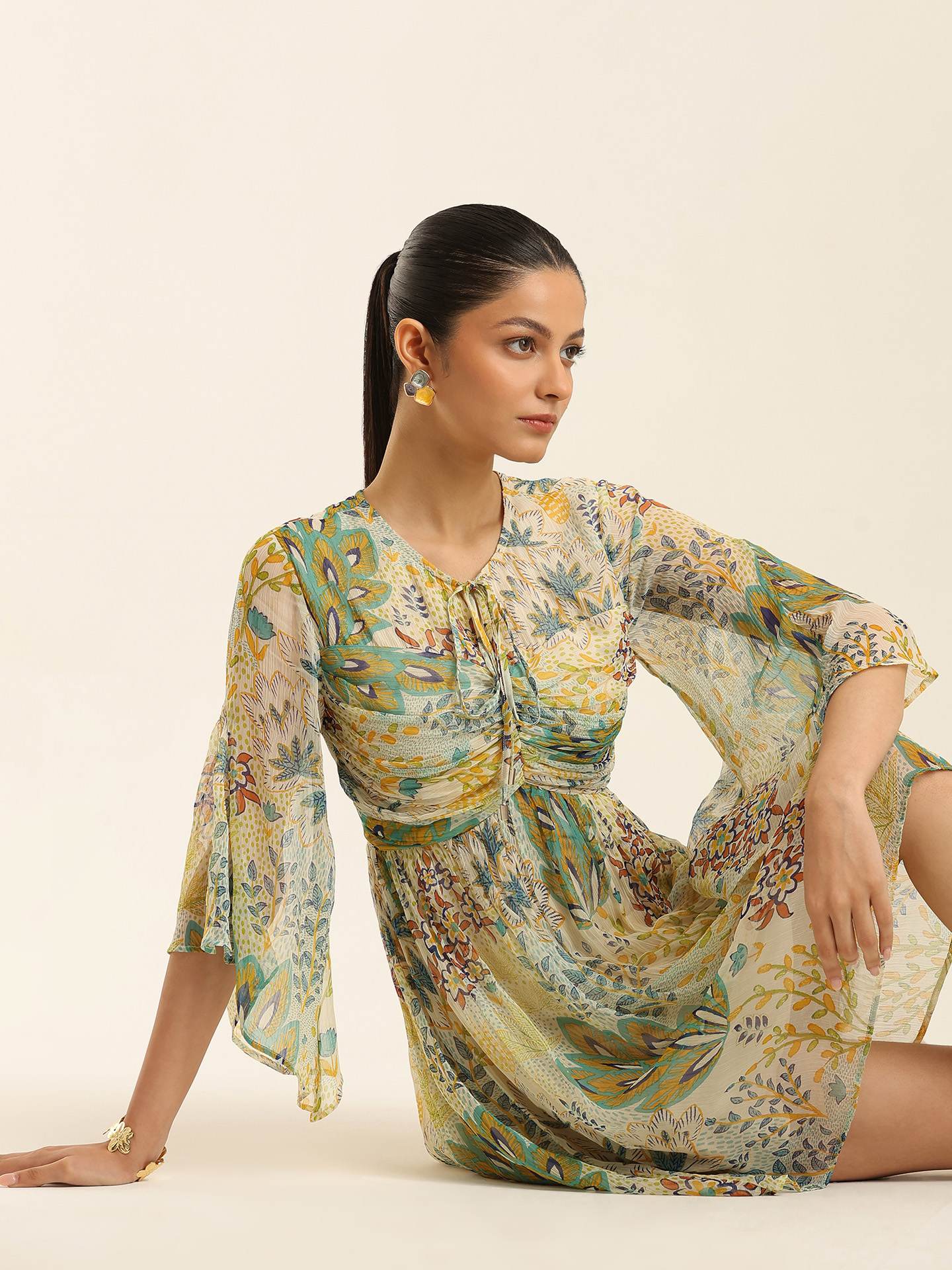 Ecru Angelique Short Dress