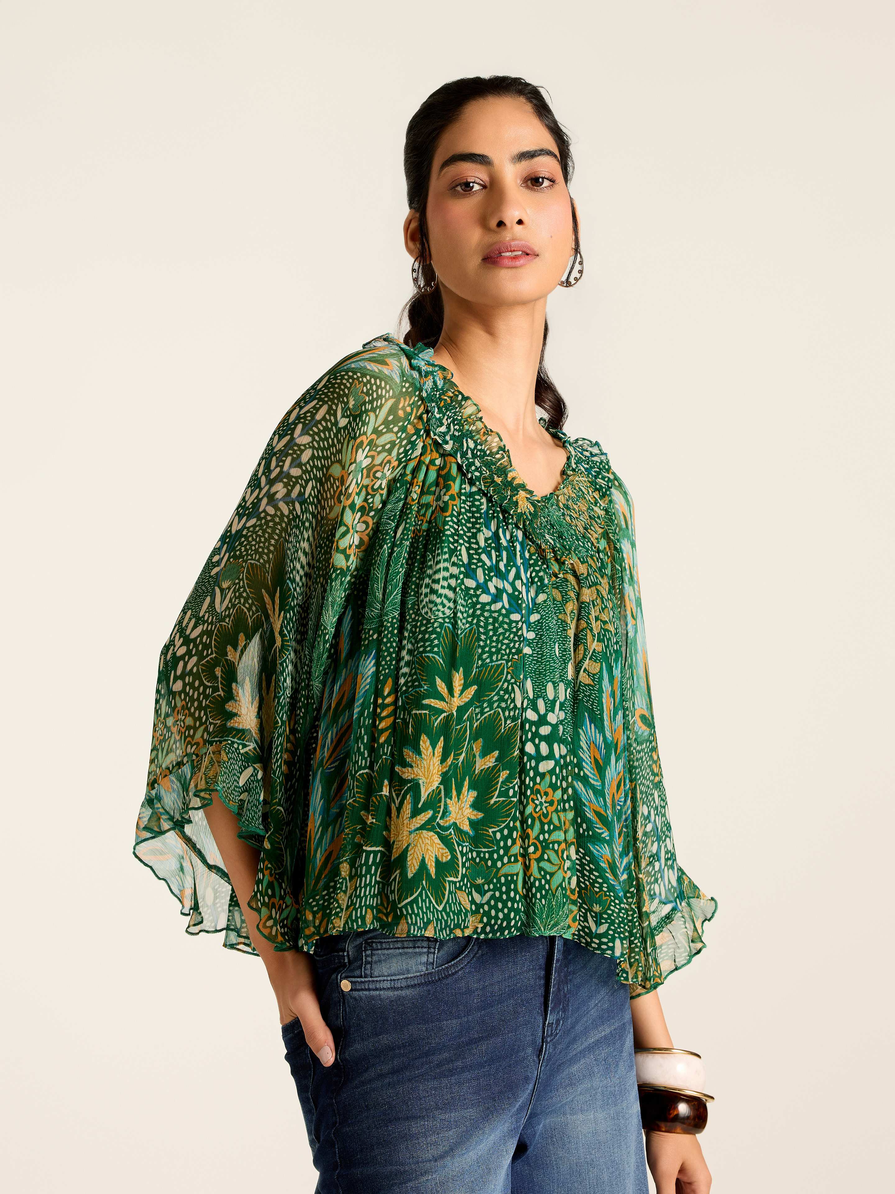 Green Angelique Short Top