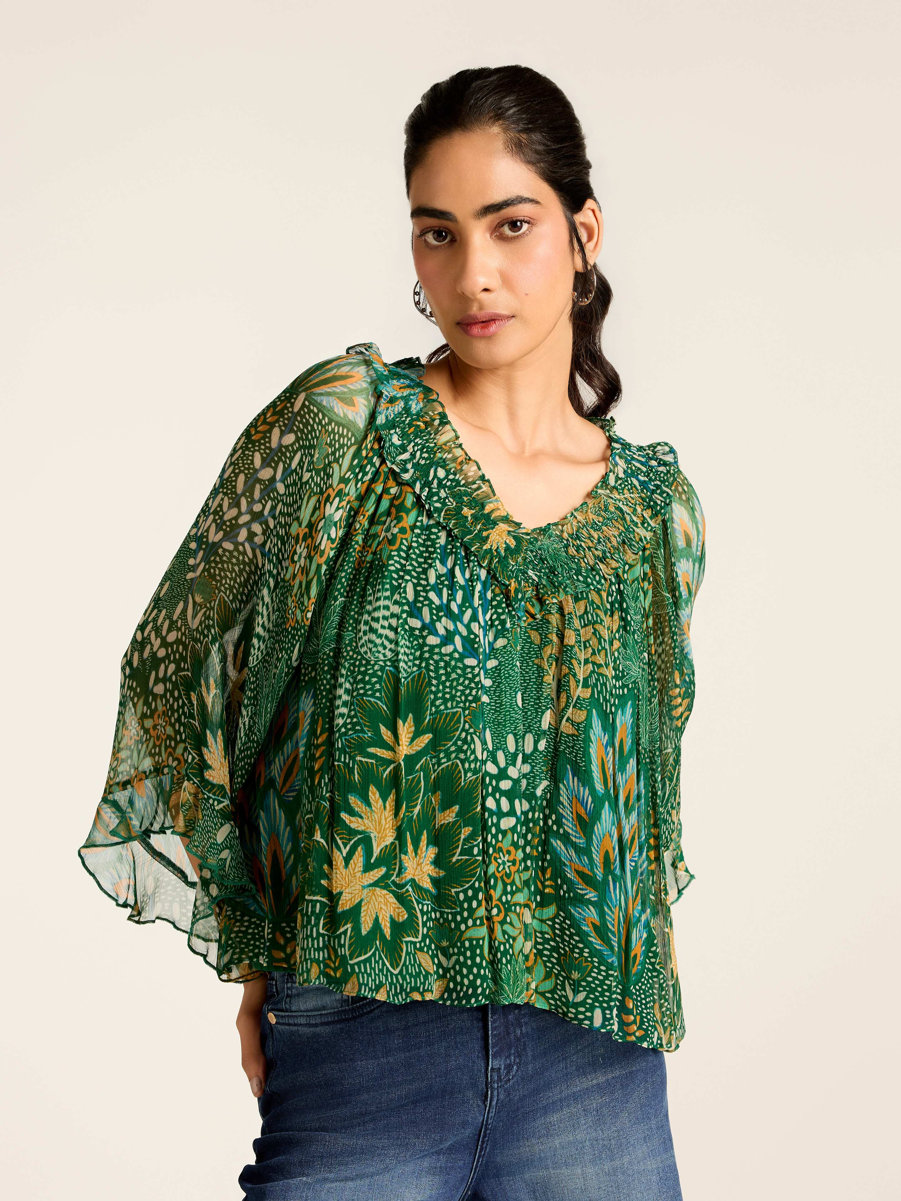 Green Angelique Short Top