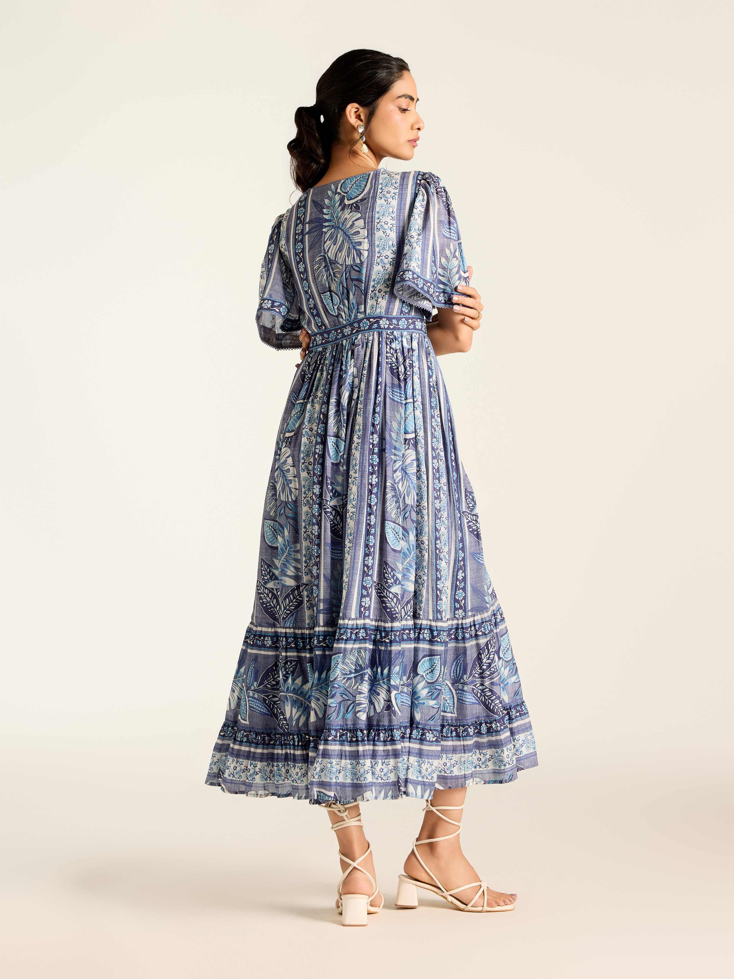 Blue Rosemond Long Dress