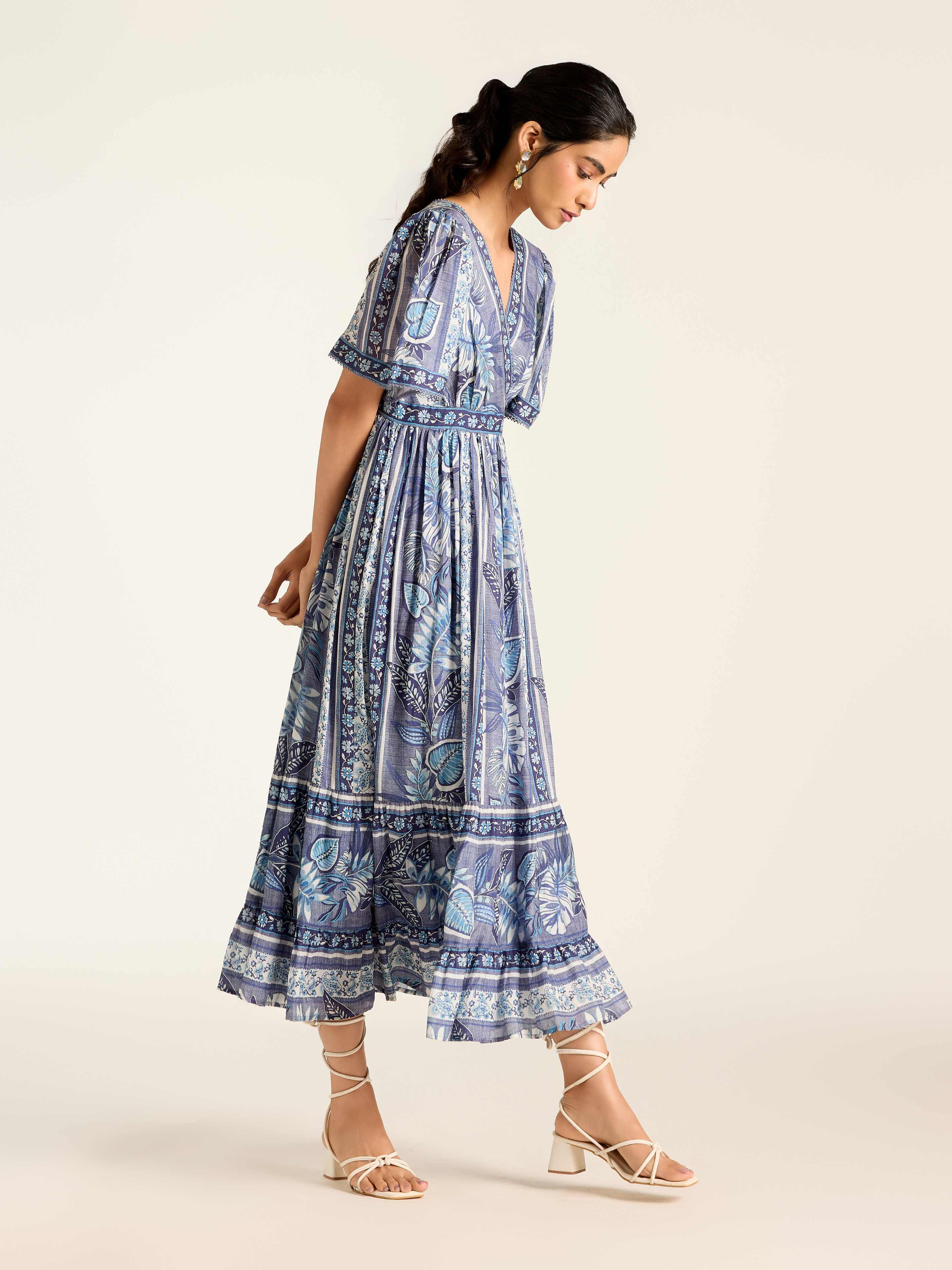 Blue Rosemond Long Dress