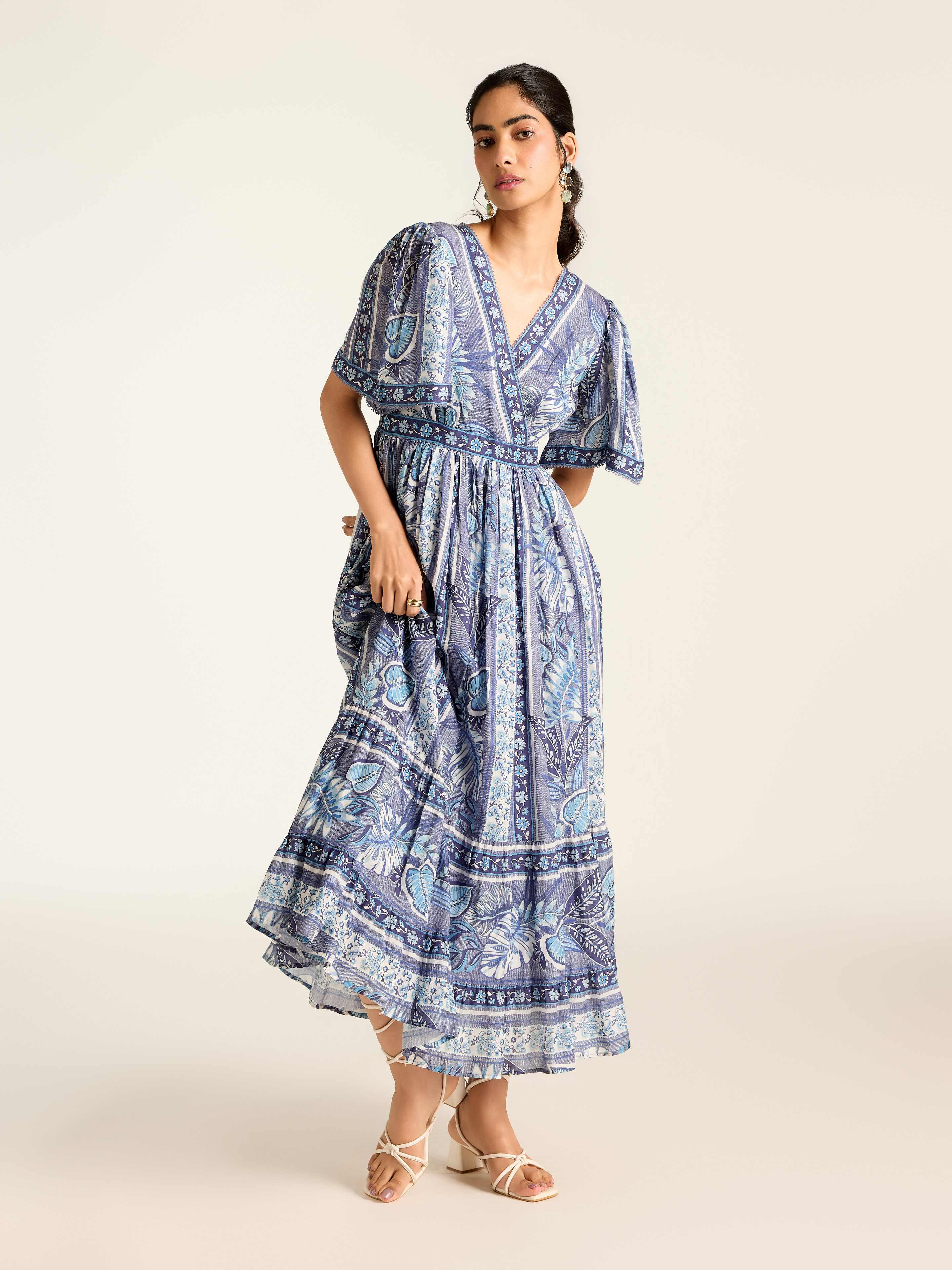 Blue Rosemond Long Dress