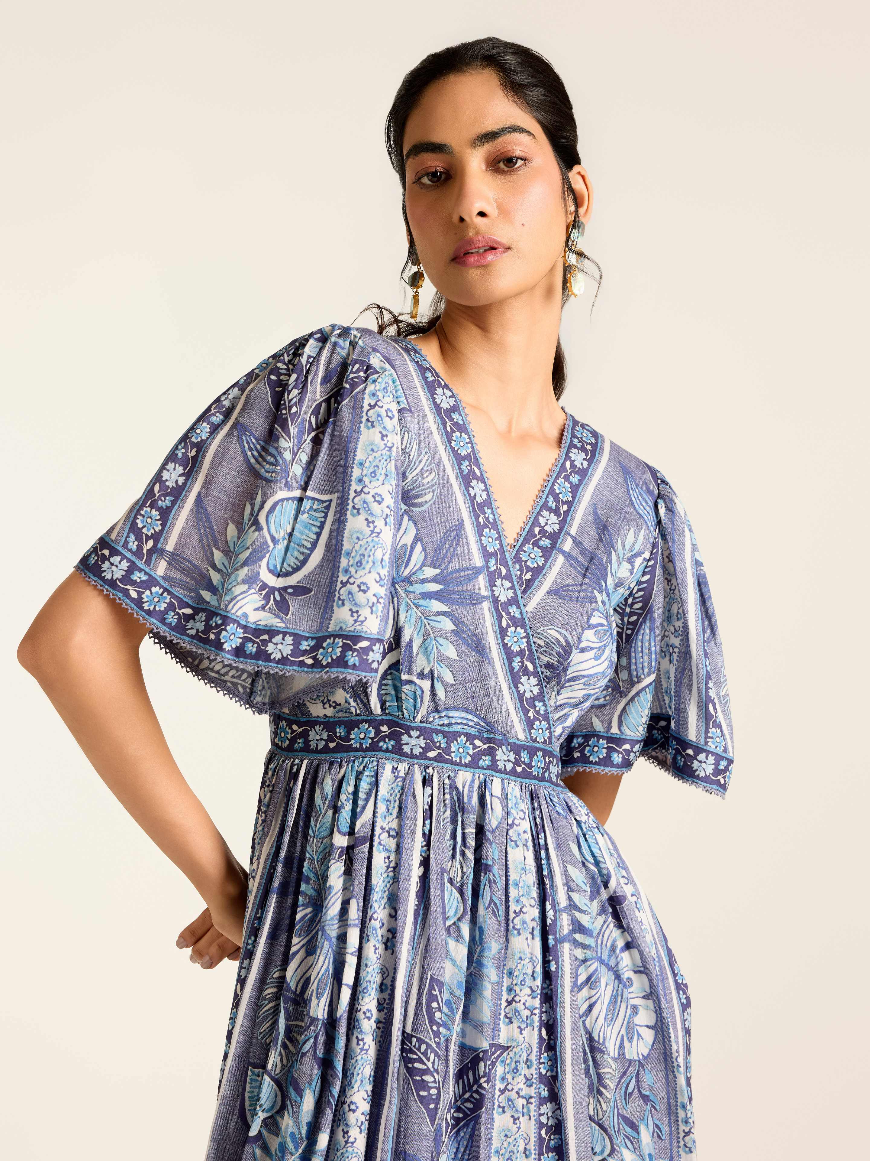 Blue Rosemond Long Dress