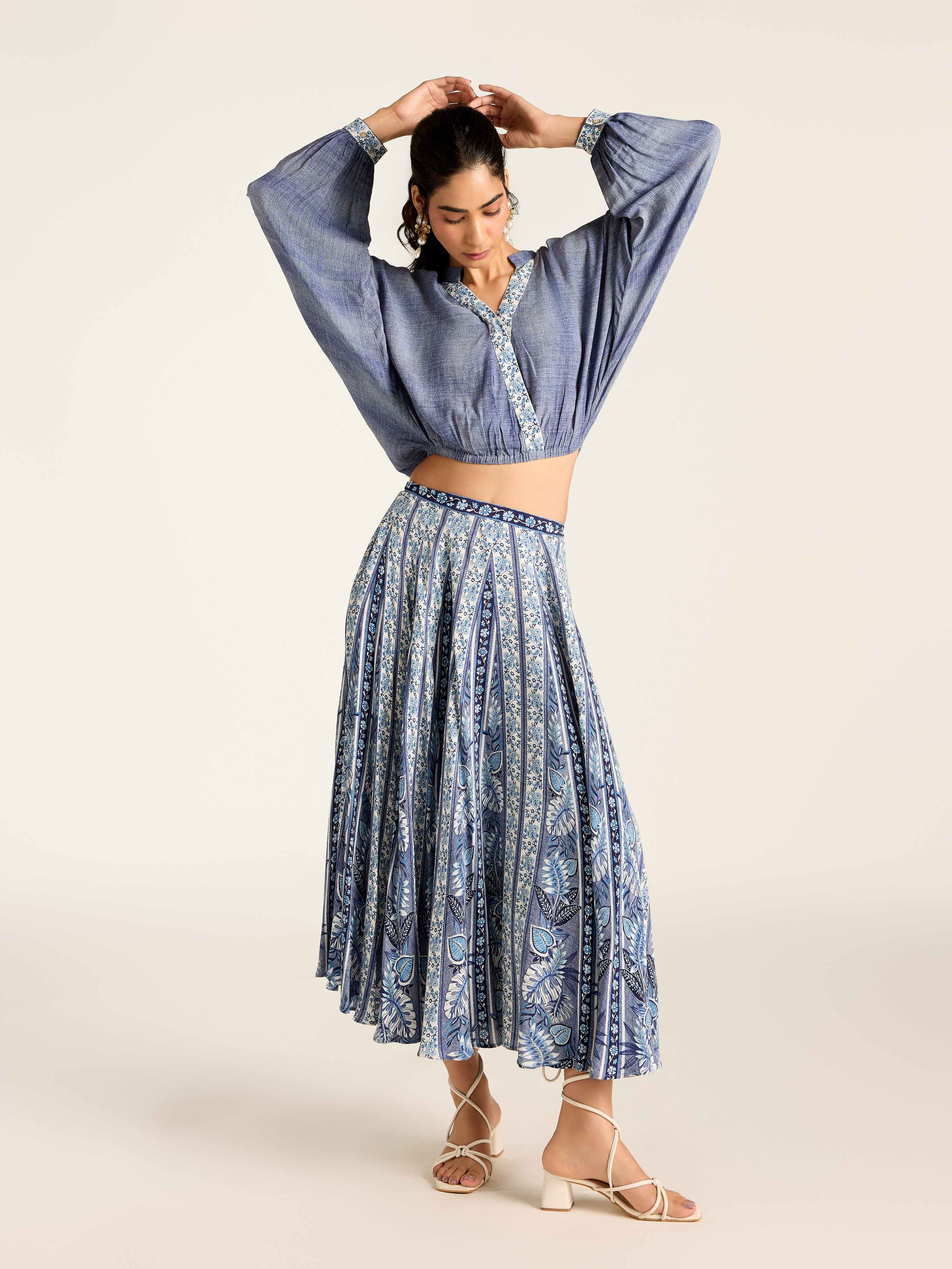Blue Rosemond Short Top