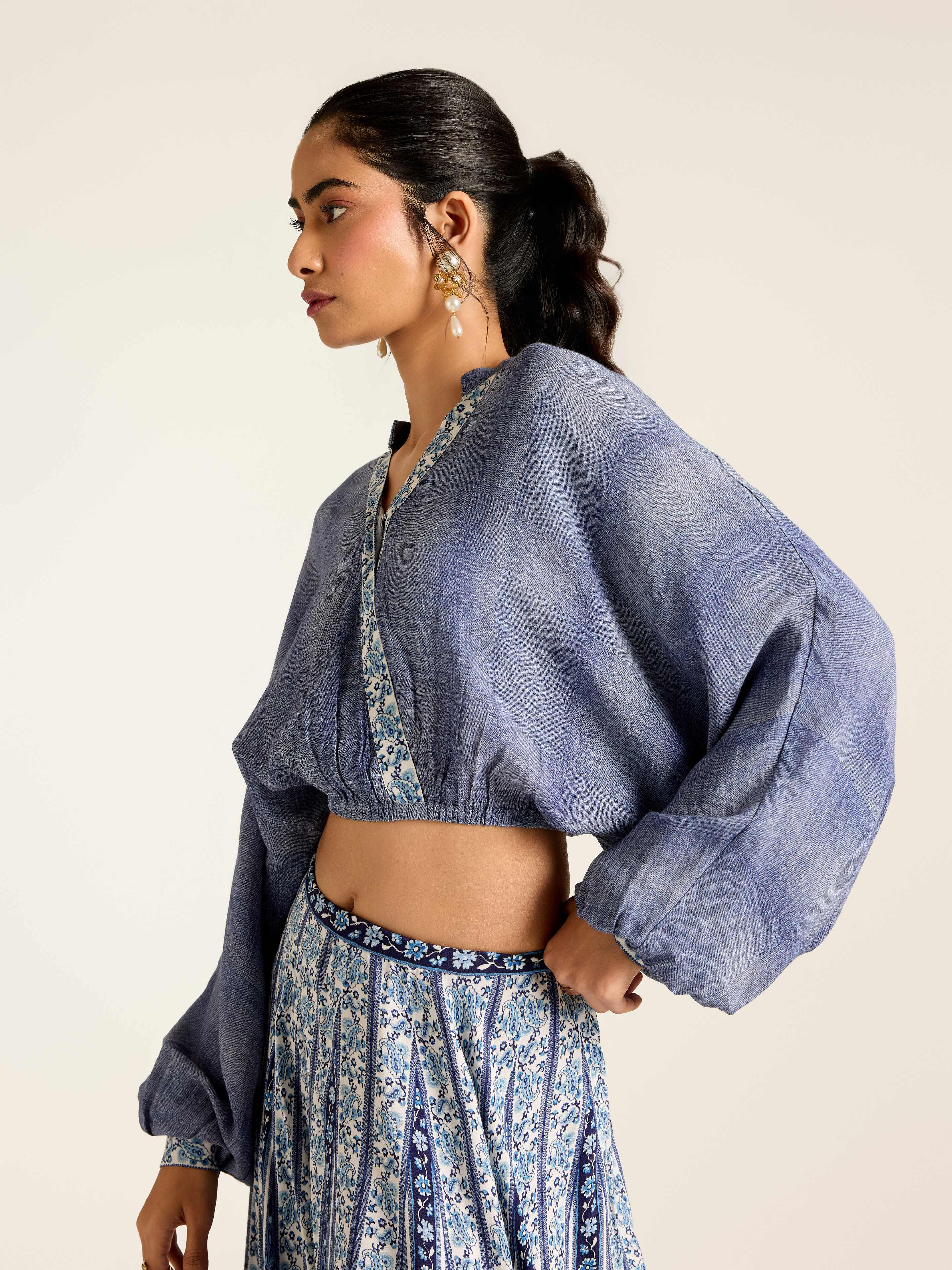 Blue Rosemond Short Top