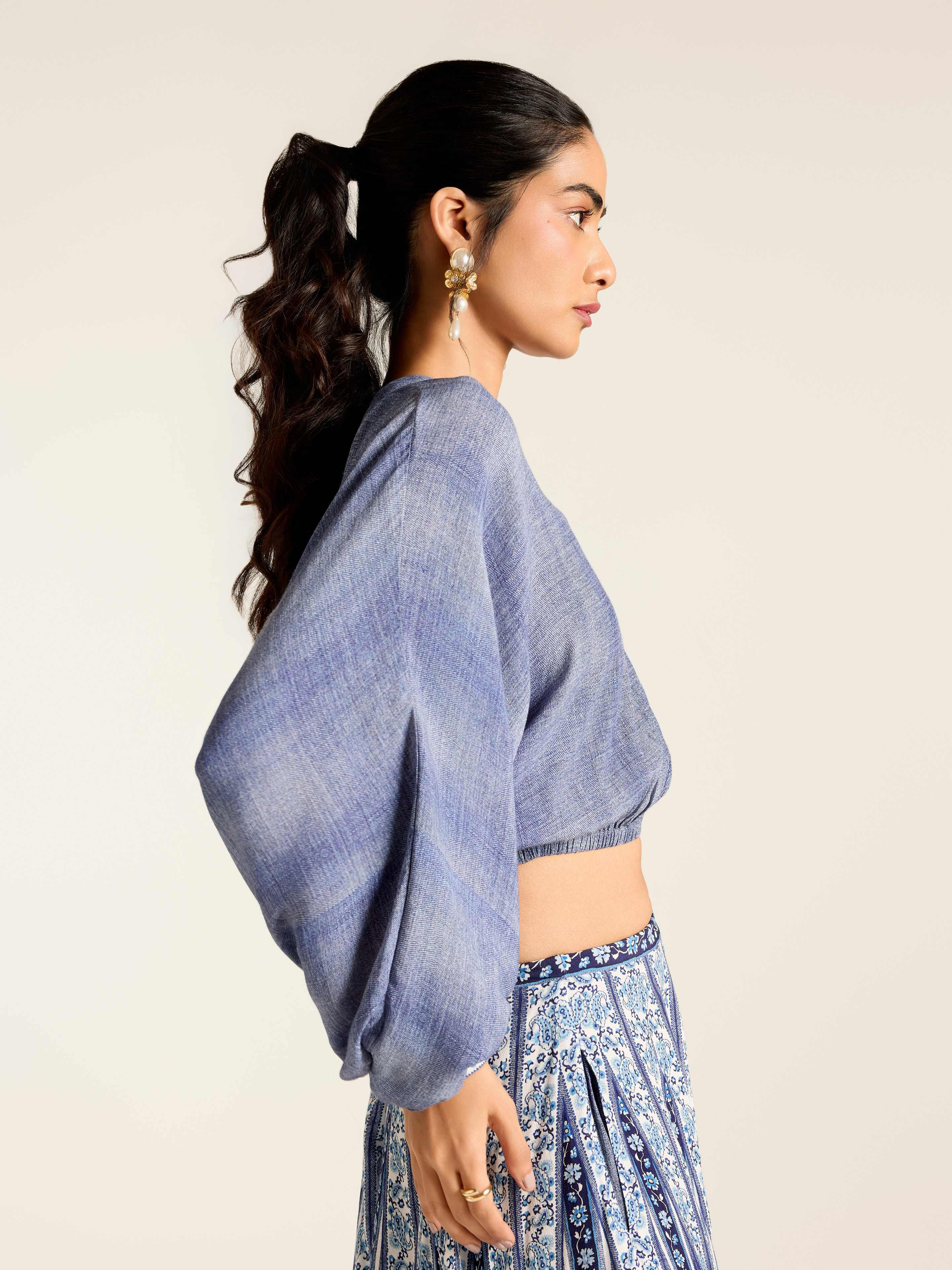 Blue Rosemond Short Top