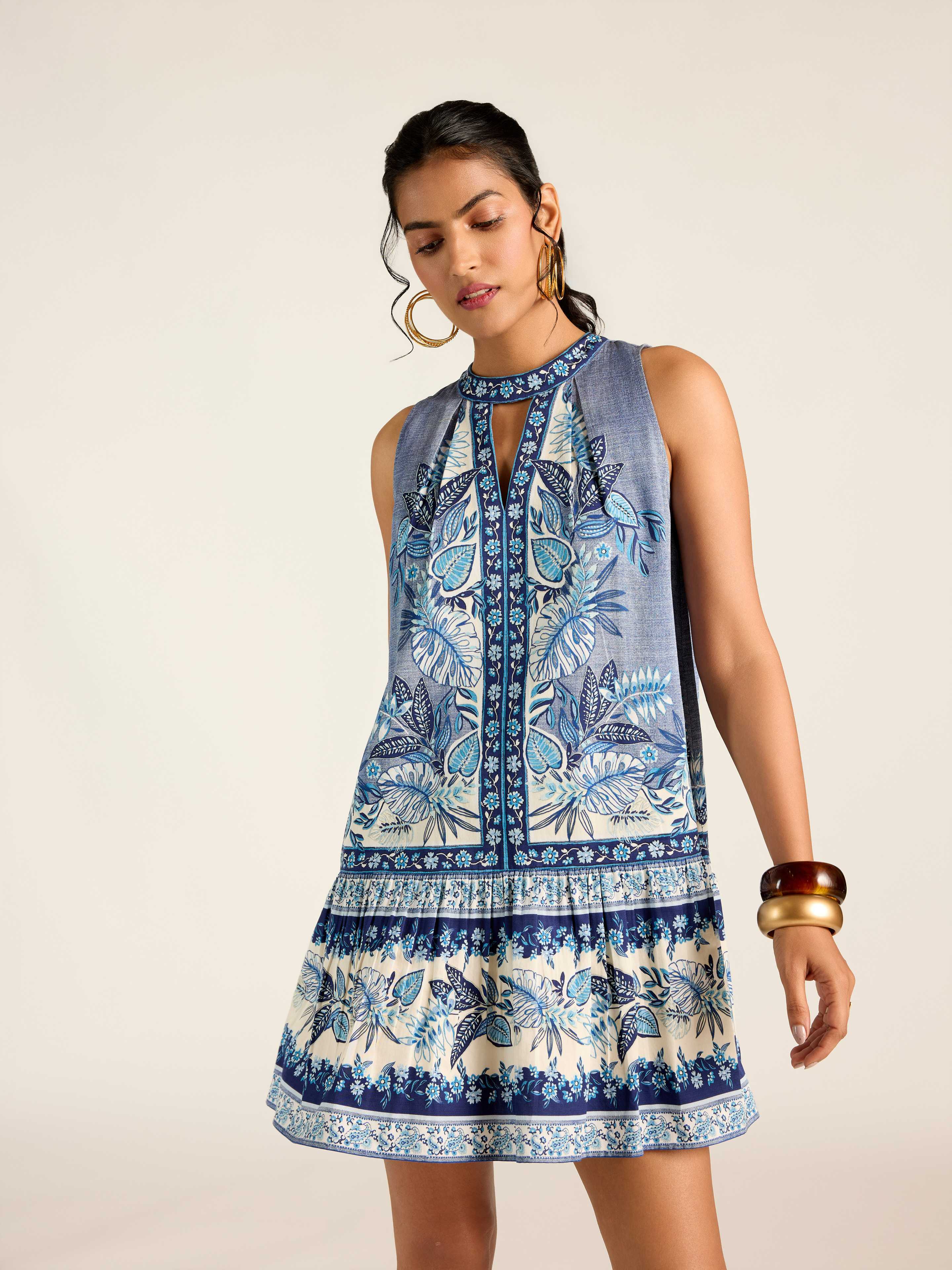 Blue Rosemond Short Dress
