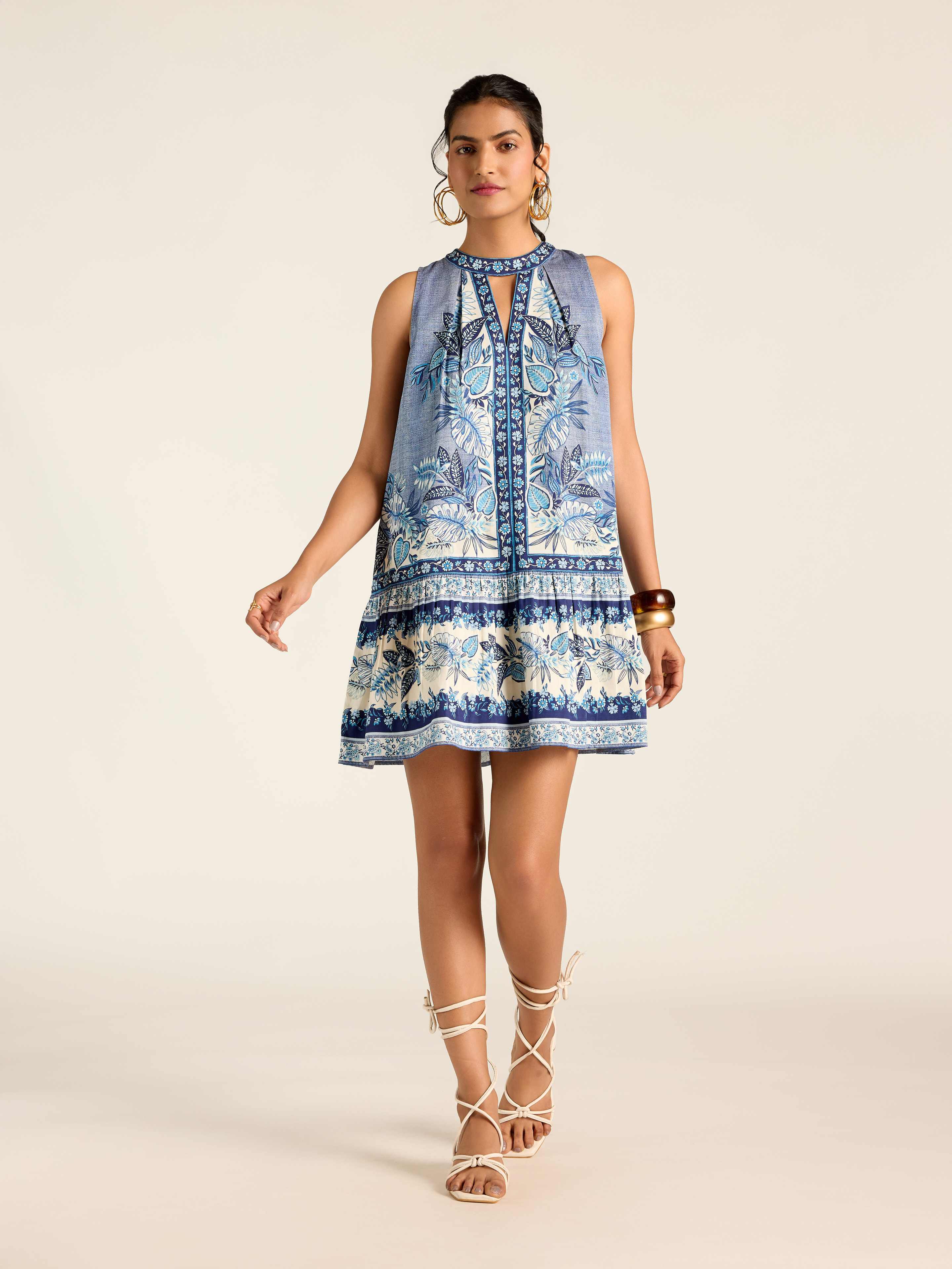 Blue Rosemond Short Dress
