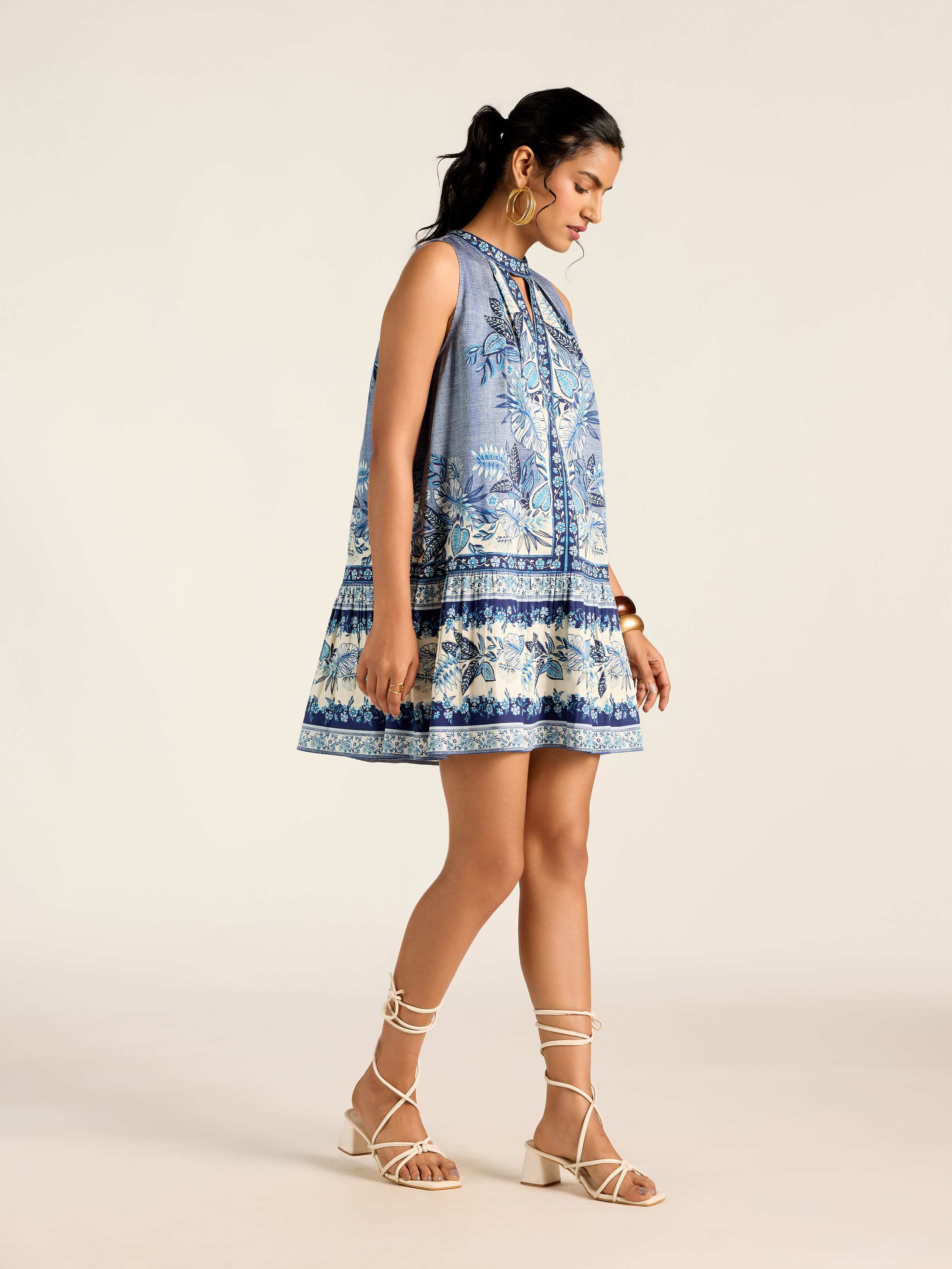 Blue Rosemond Short Dress