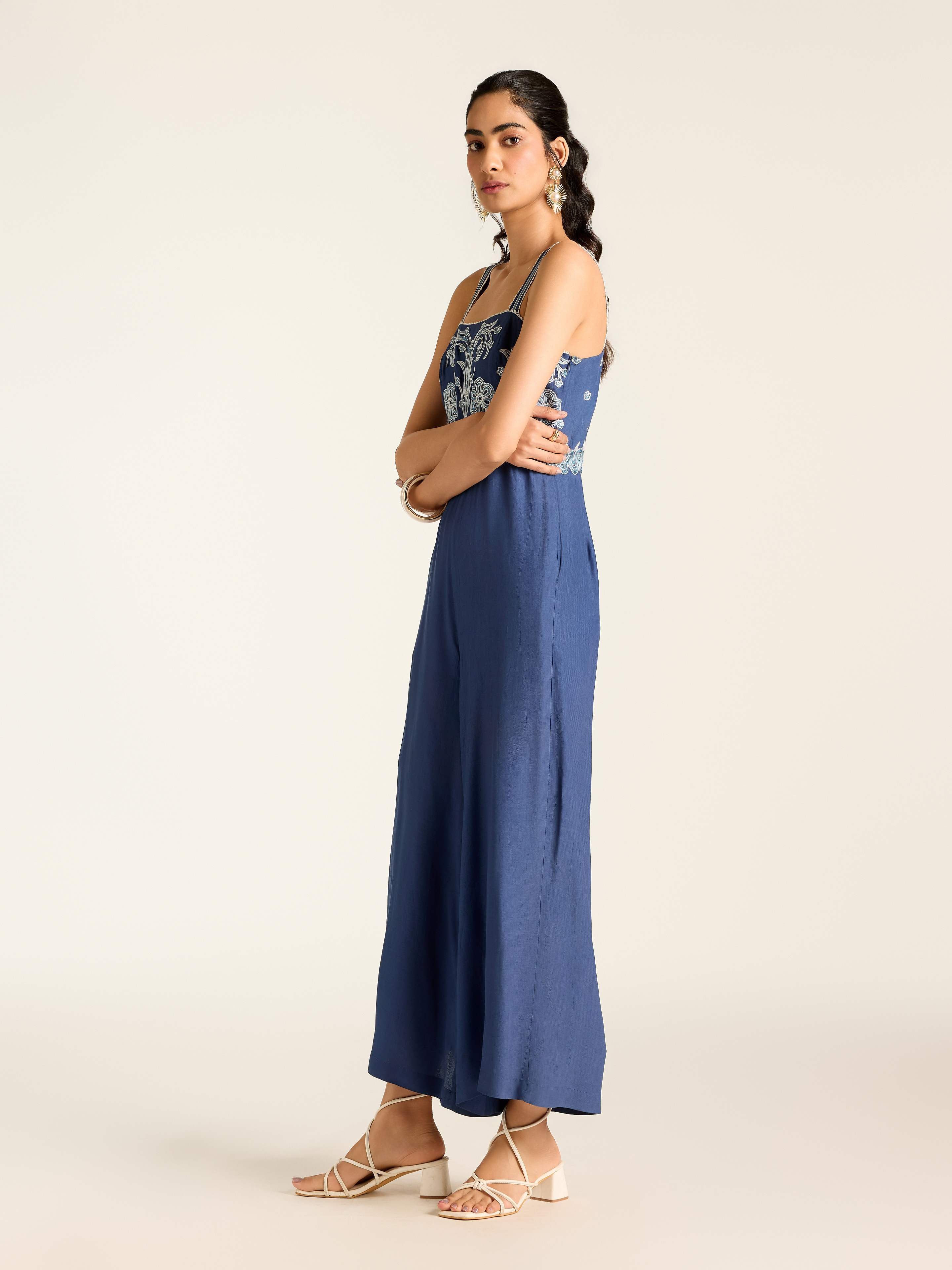 Navy Calis Jump Suit