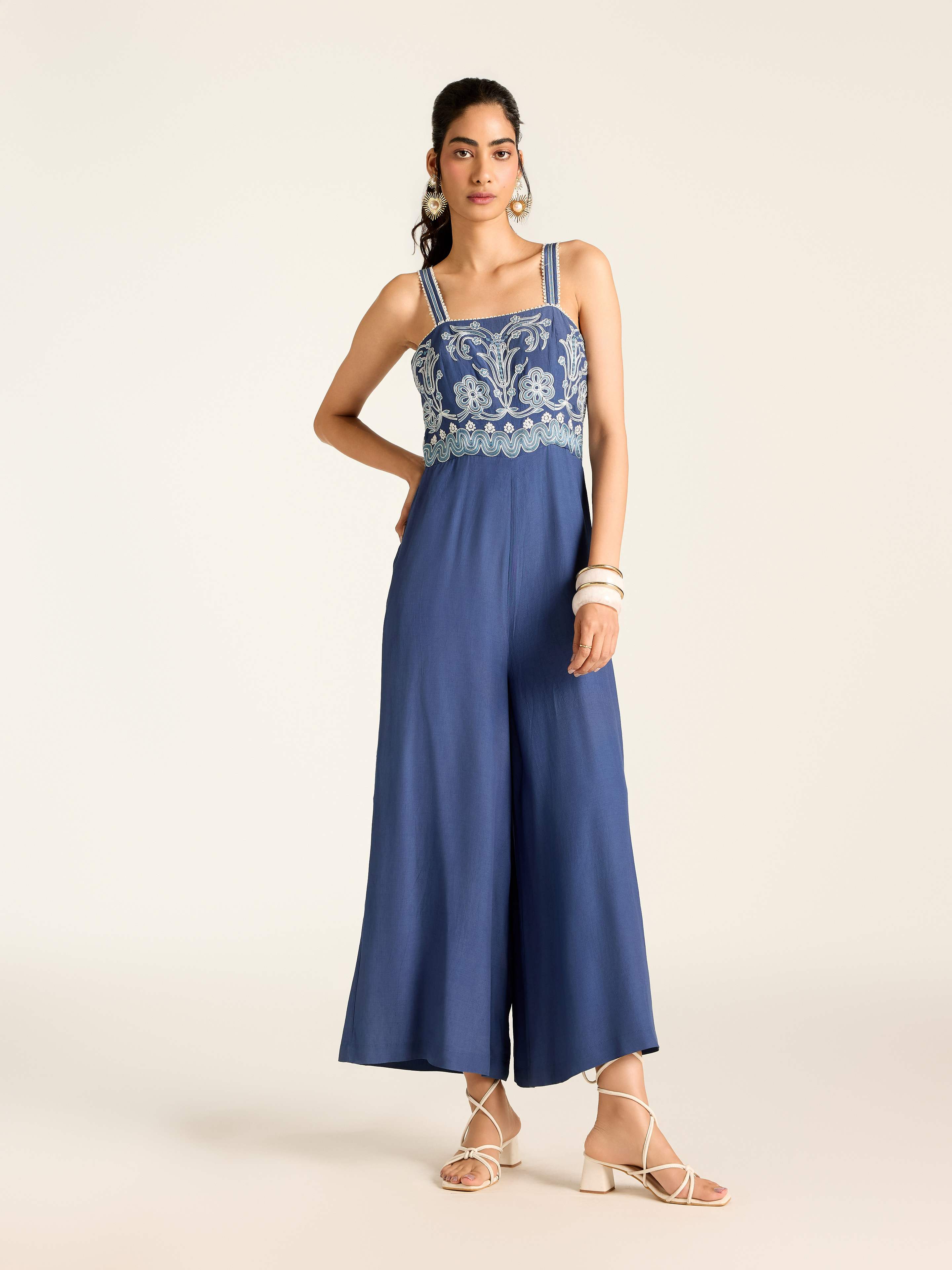 Navy Calis Jump Suit