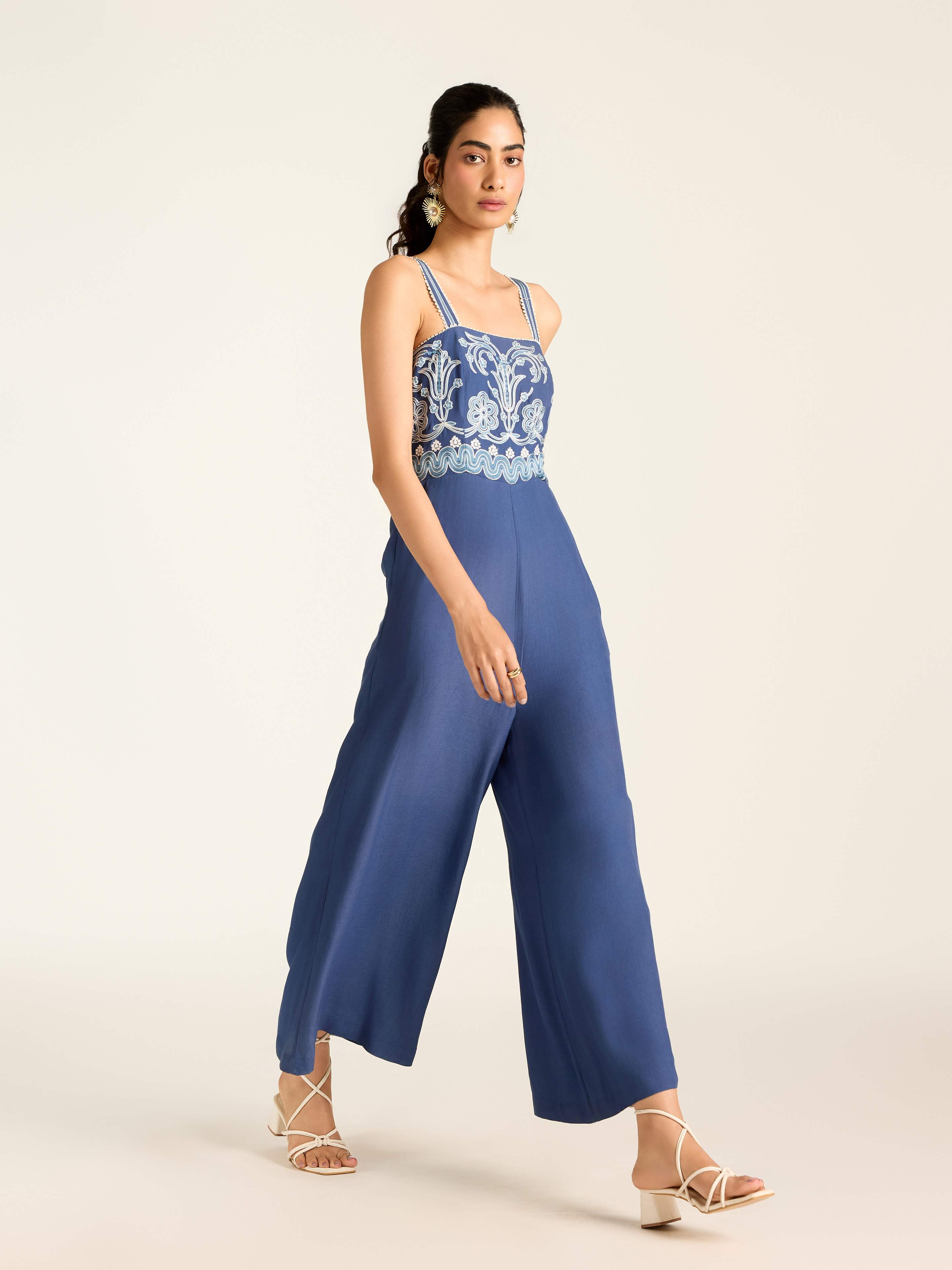 Navy Calis Jump Suit