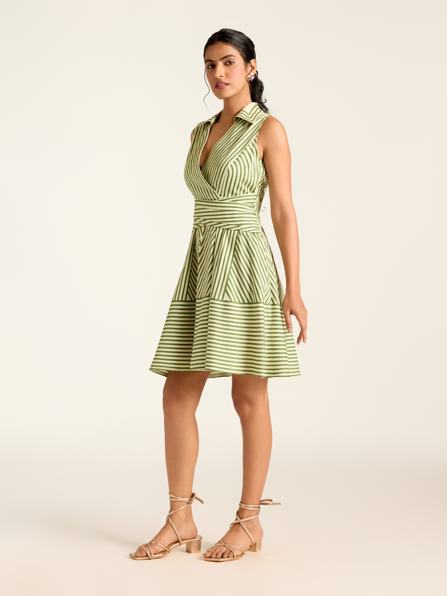 Green White Merilyn Short Dress