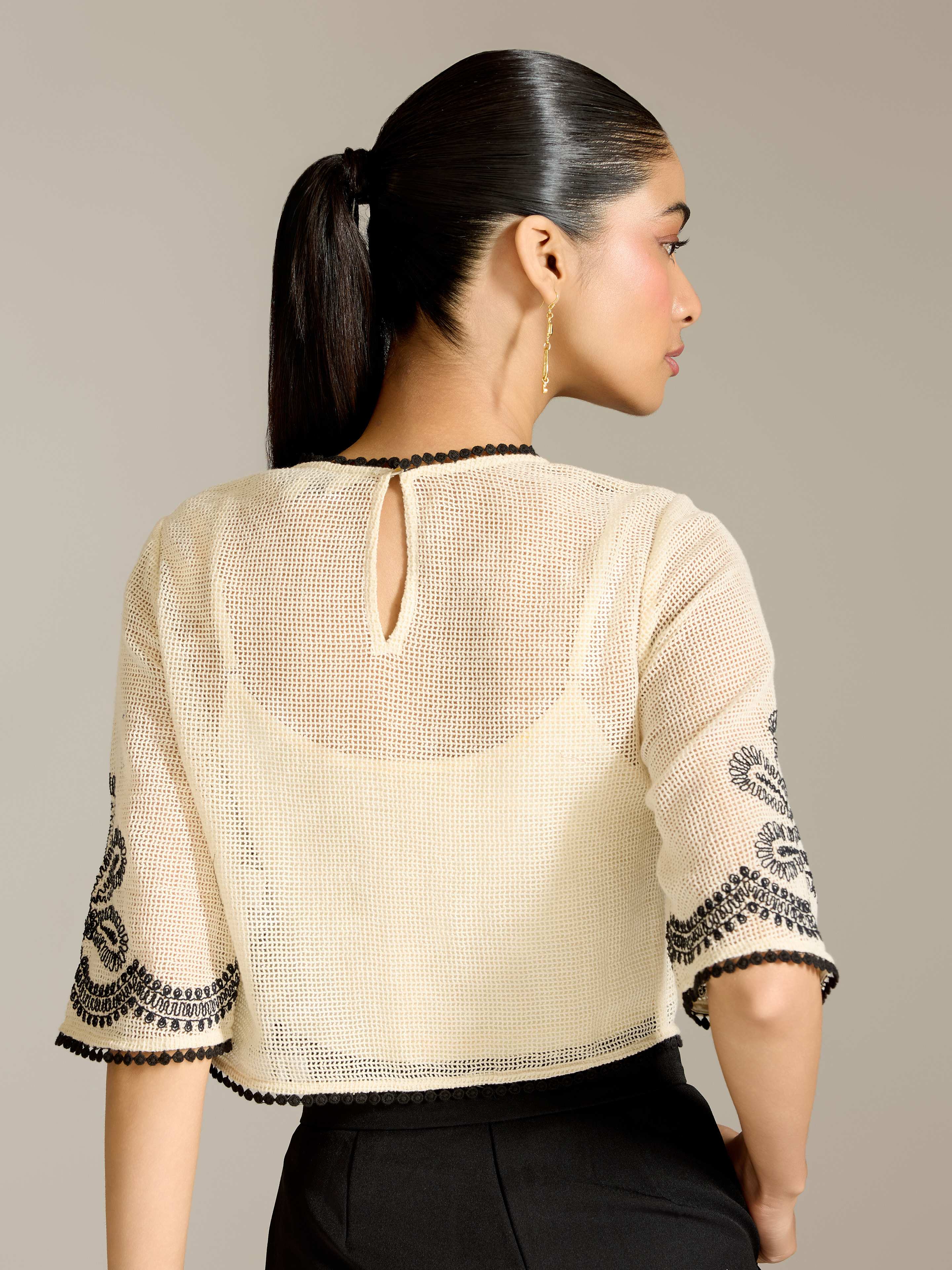 Ecru Perlette Short Top