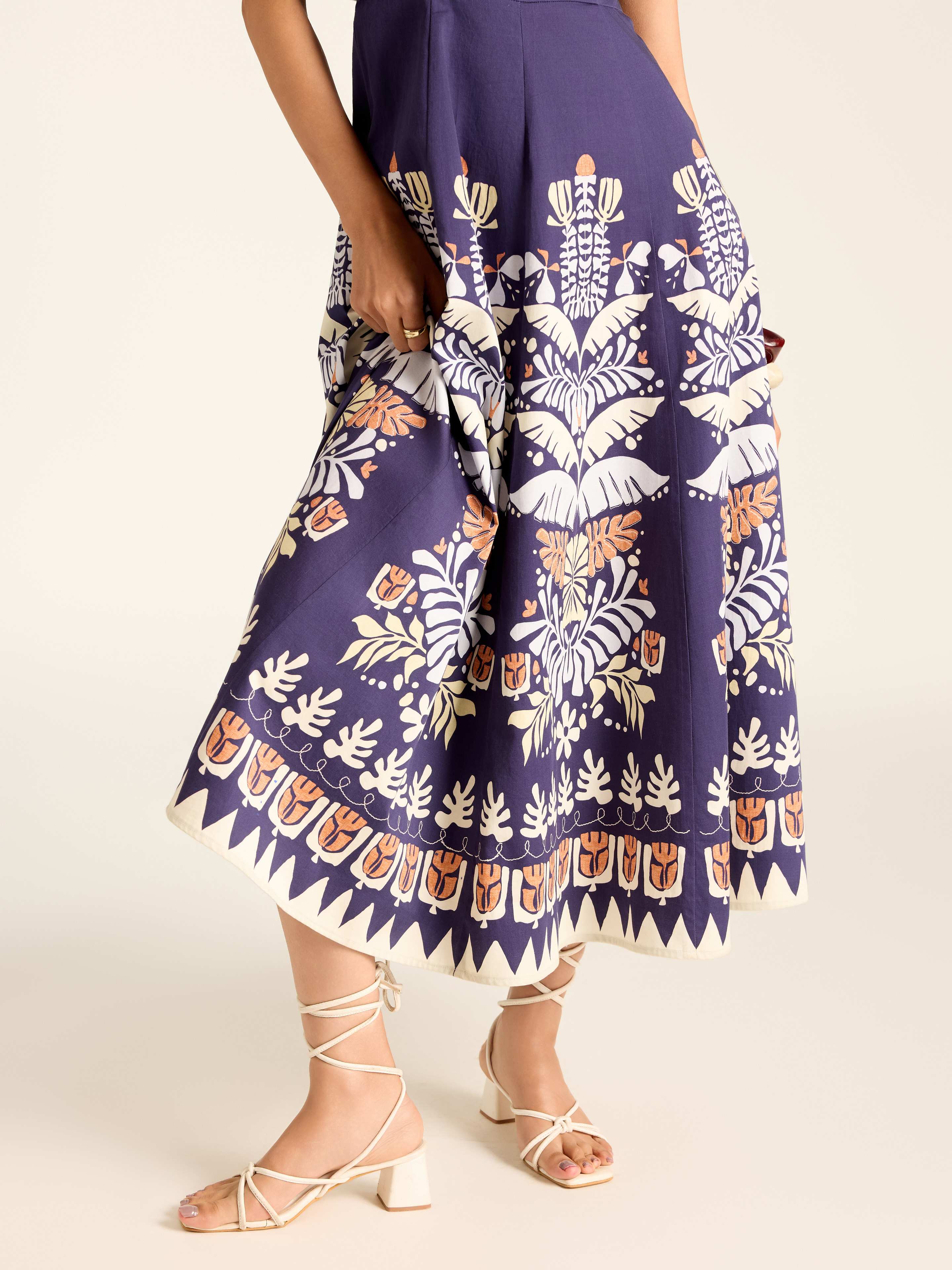 Navy Mariela Long Dress