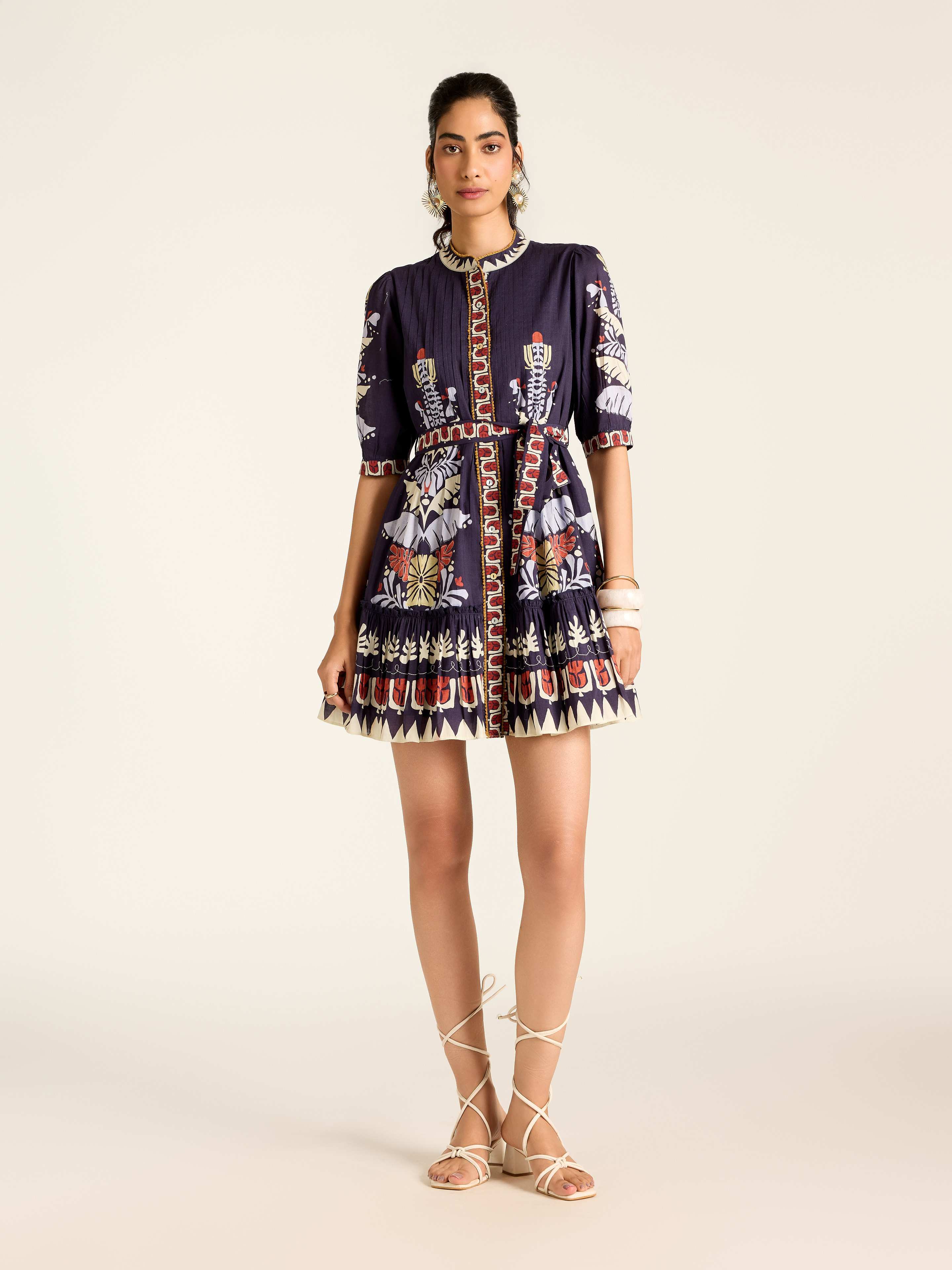 Navy Mariela Short Dress