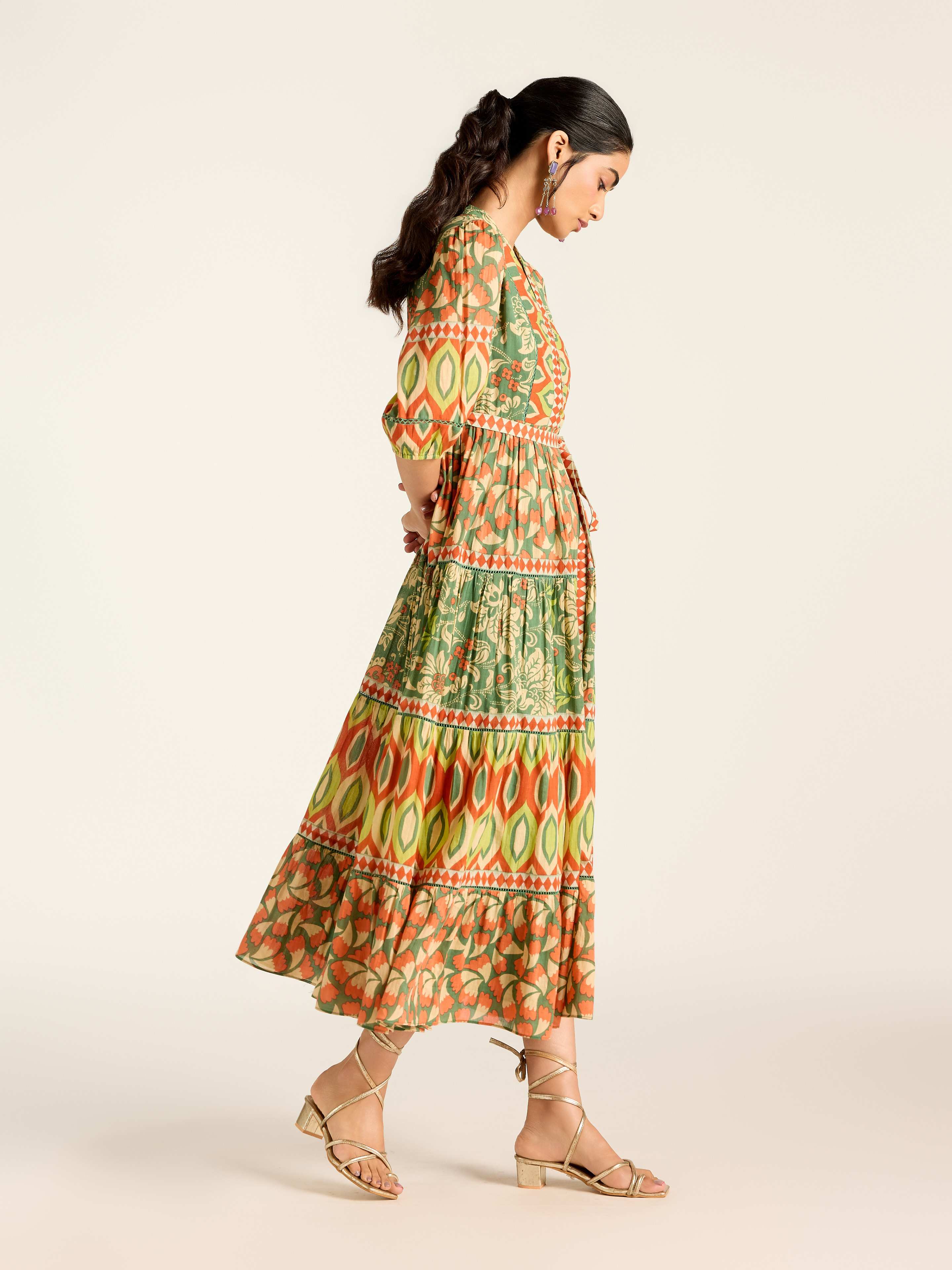Green Anemonne Long Dress