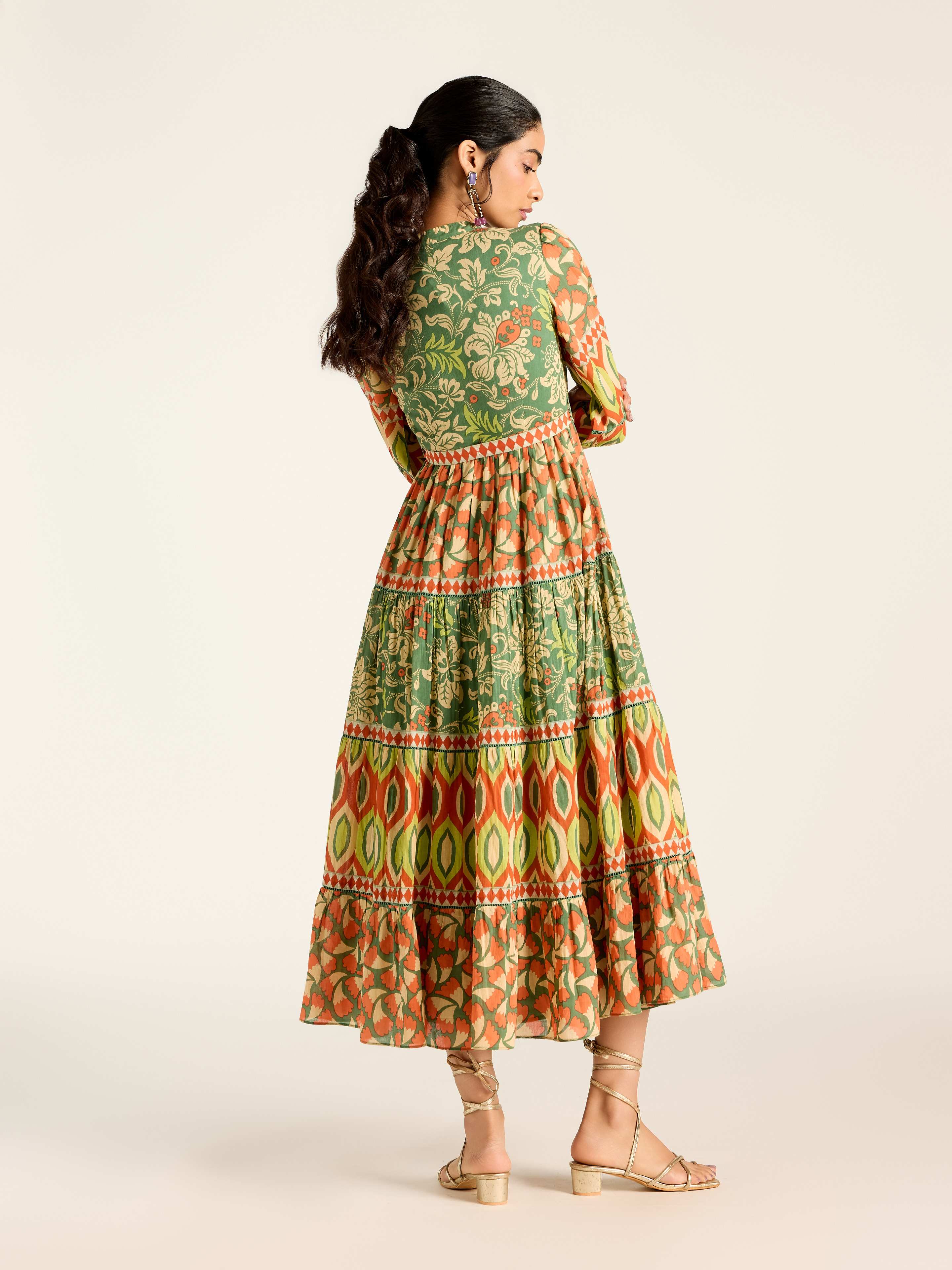 Green Anemonne Long Dress