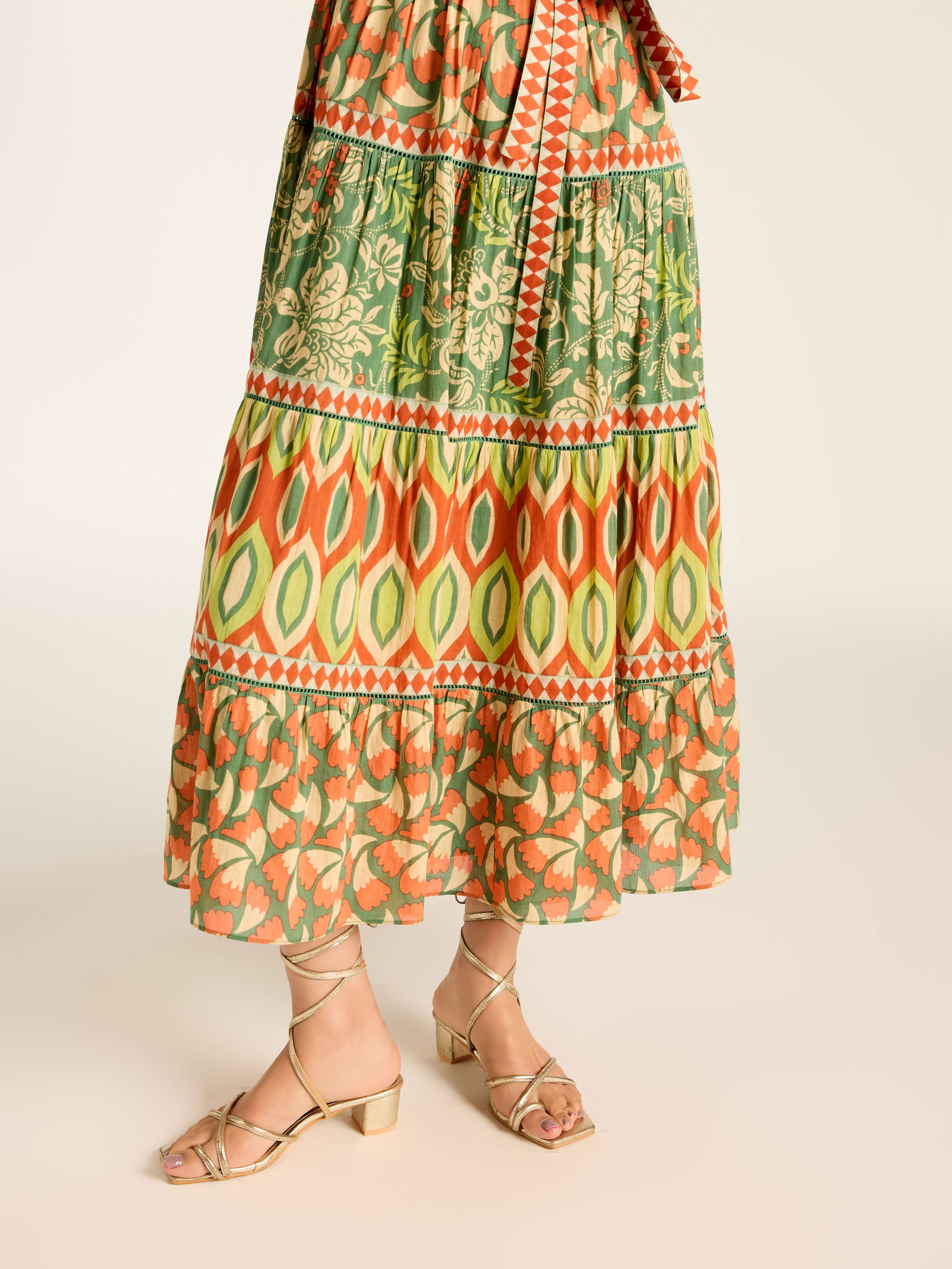 Green Anemonne Long Dress