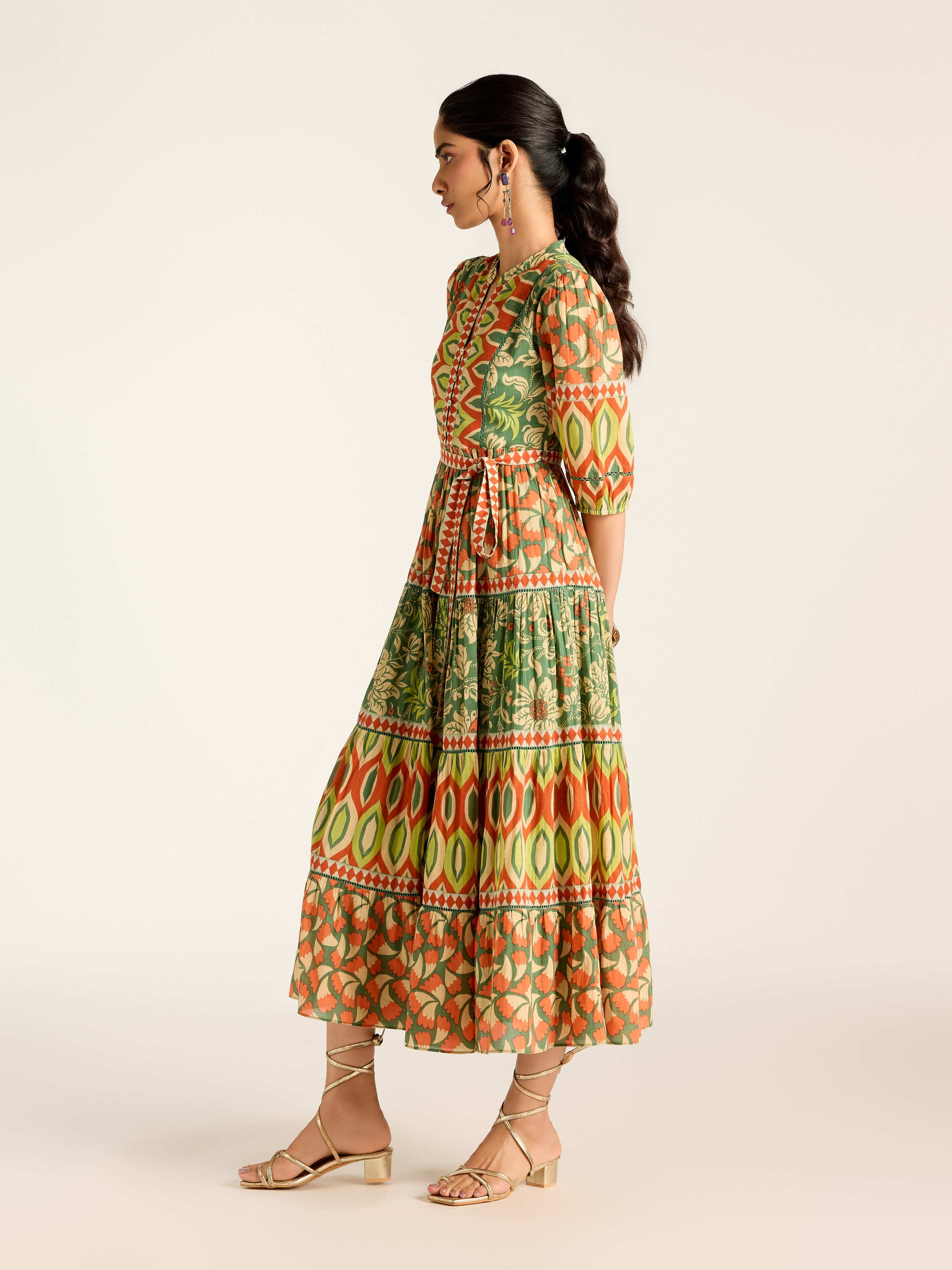 Green Anemonne Long Dress