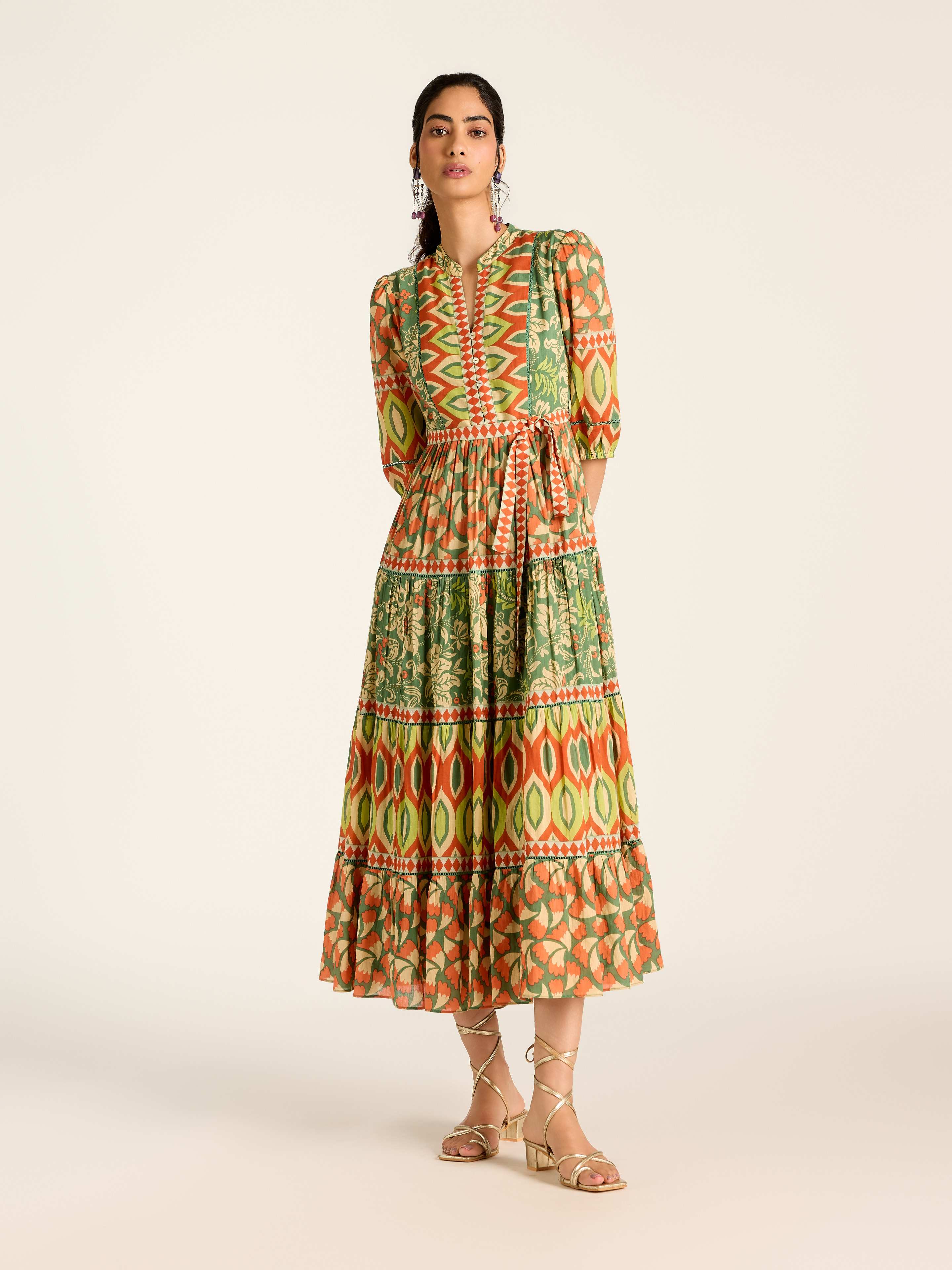 Green Anemonne Long Dress