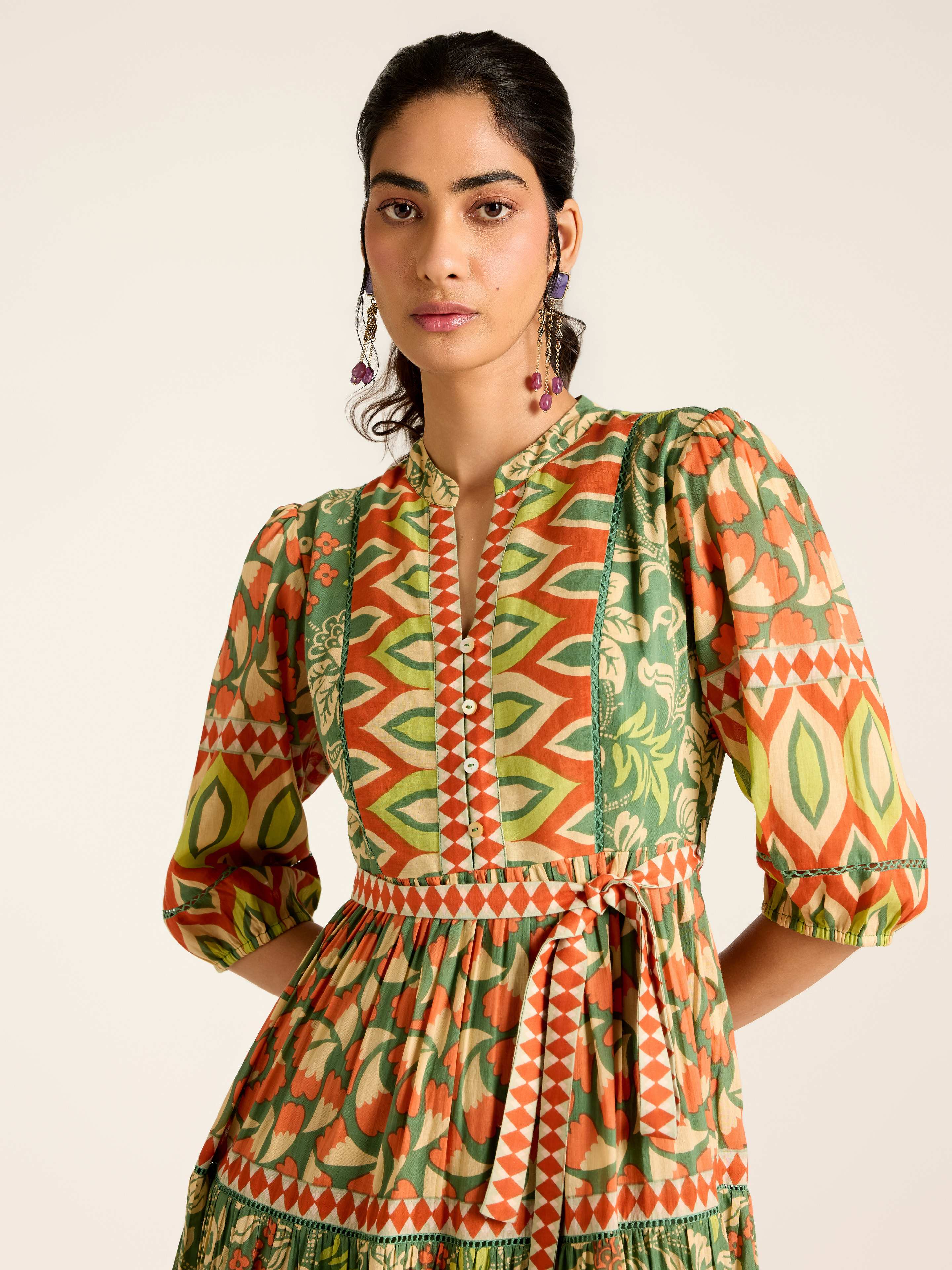 Green Anemonne Long Dress