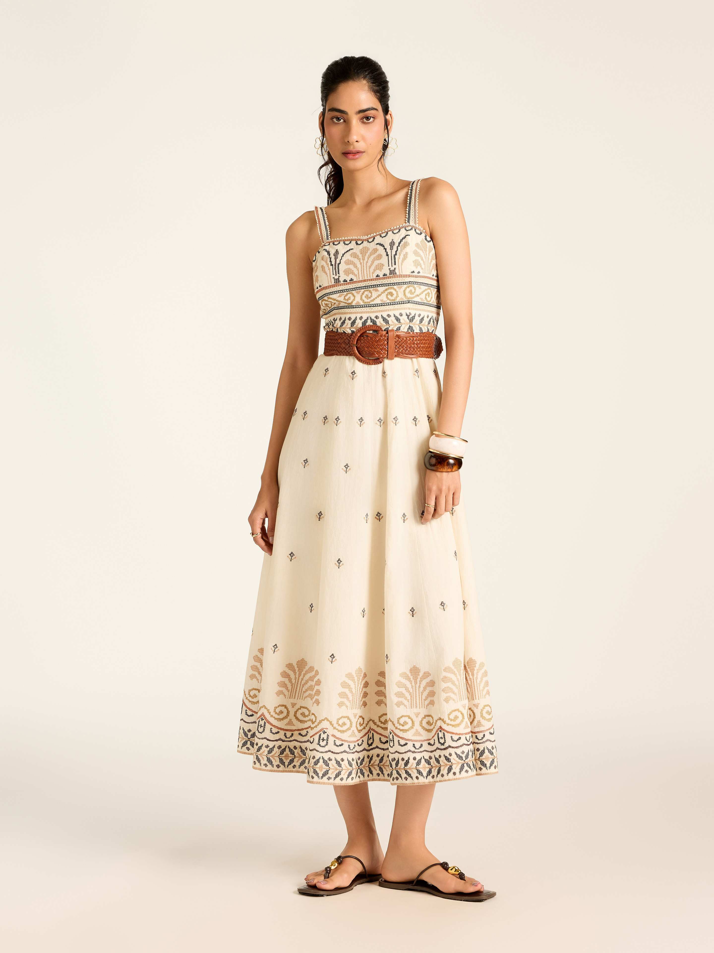 Ecru Marissa Long Dress