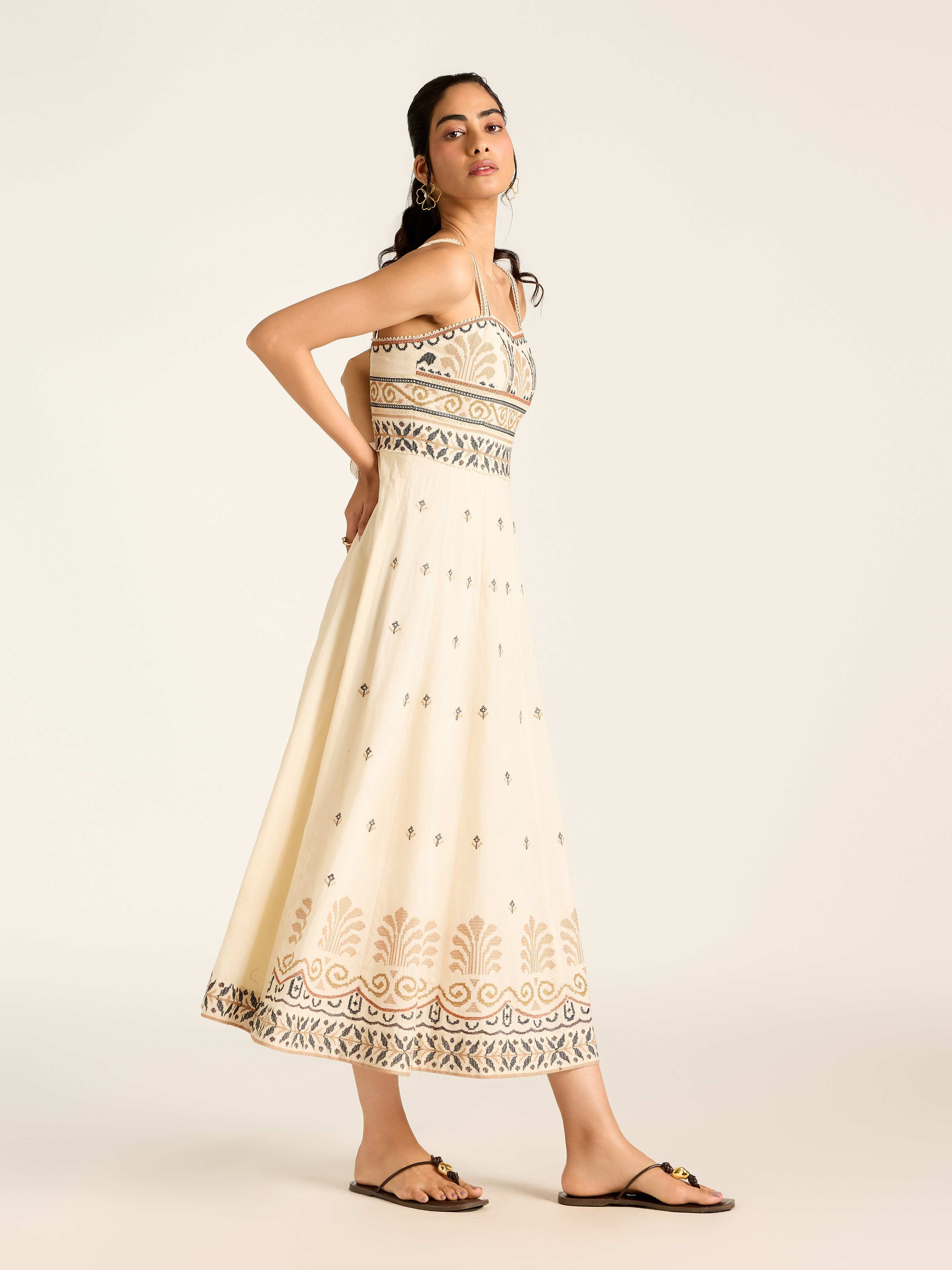 Ecru Marissa Long Dress