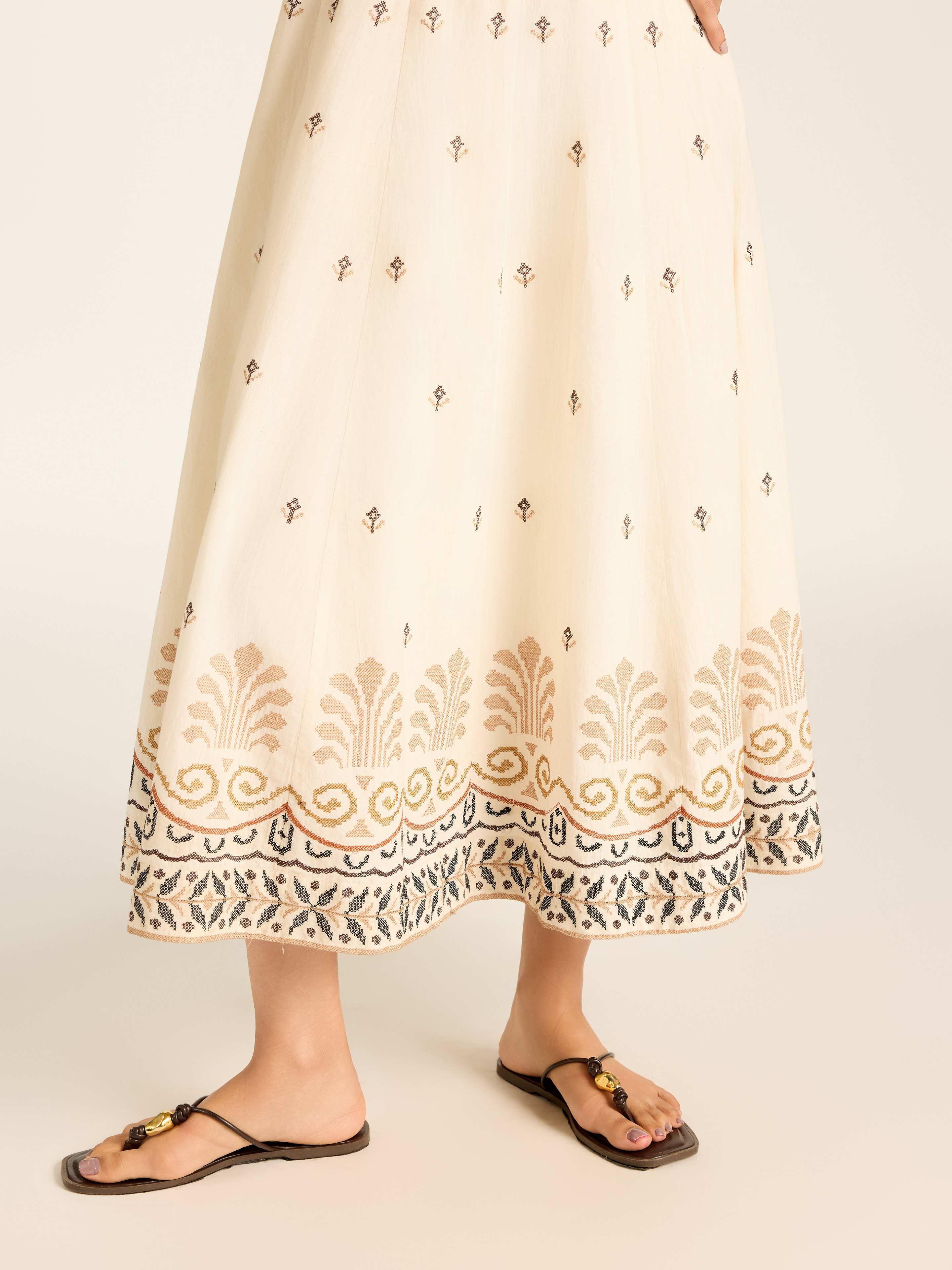 Ecru Marissa Long Dress