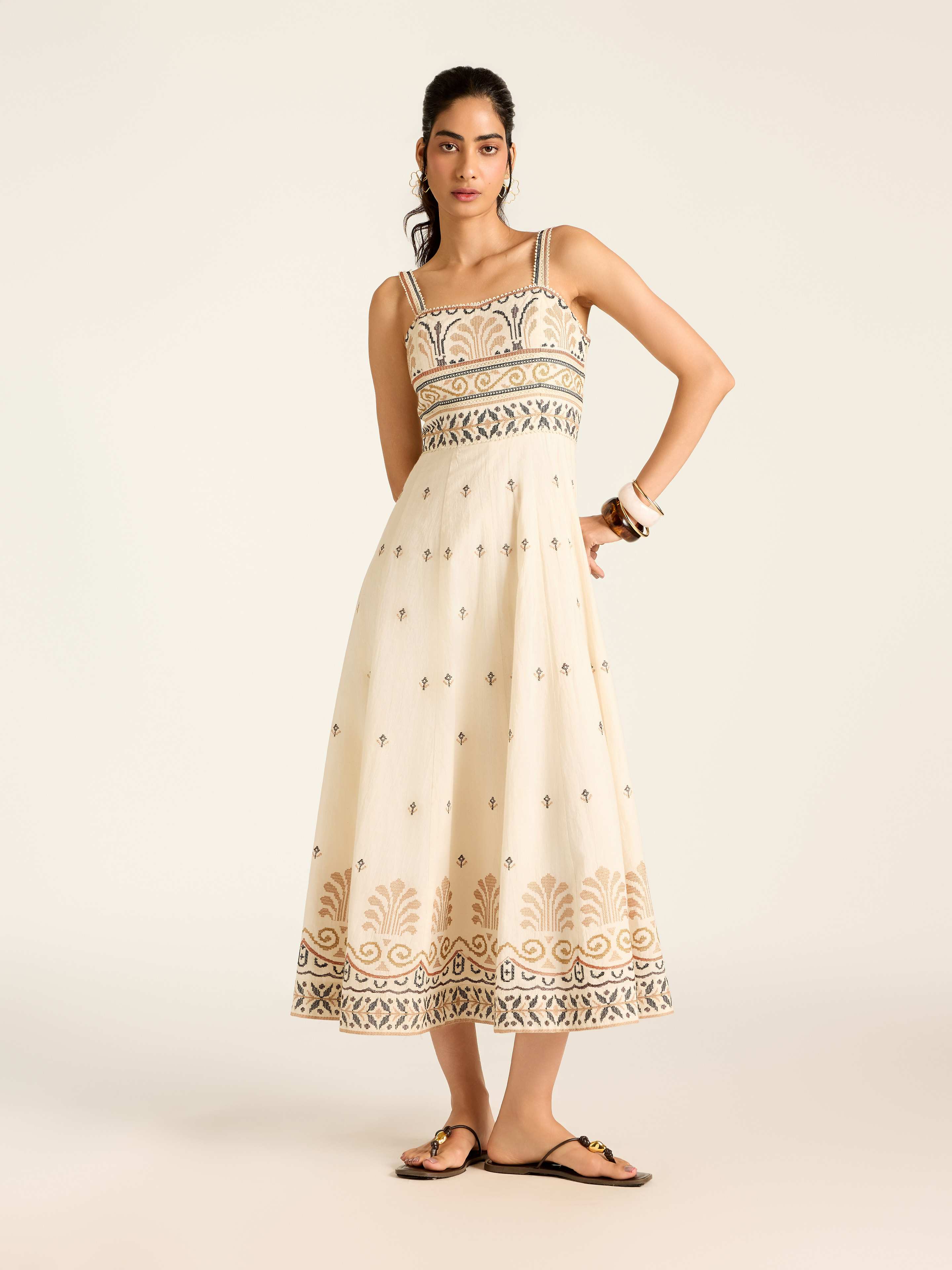 Ecru Marissa Long Dress