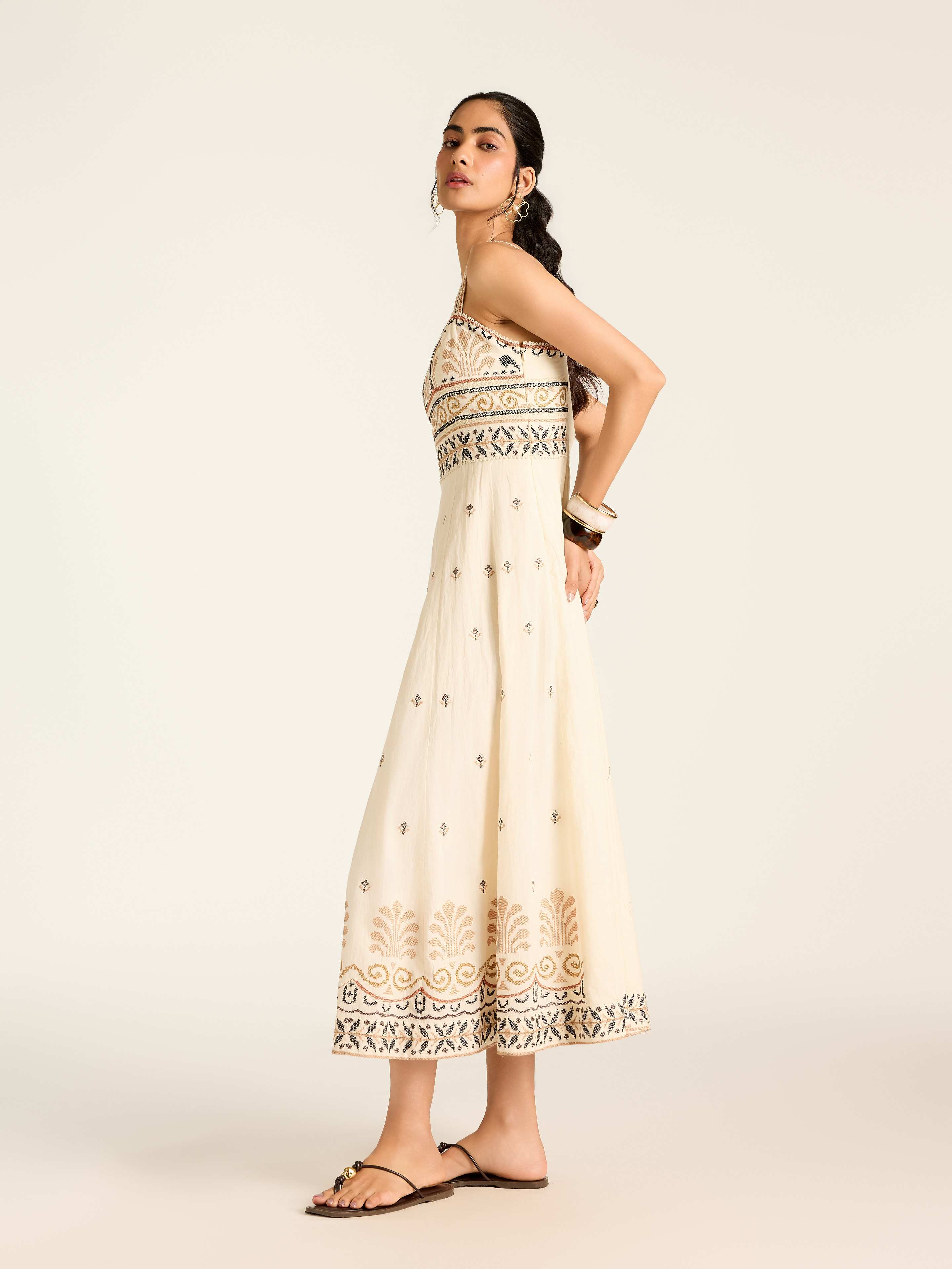 Ecru Marissa Long Dress