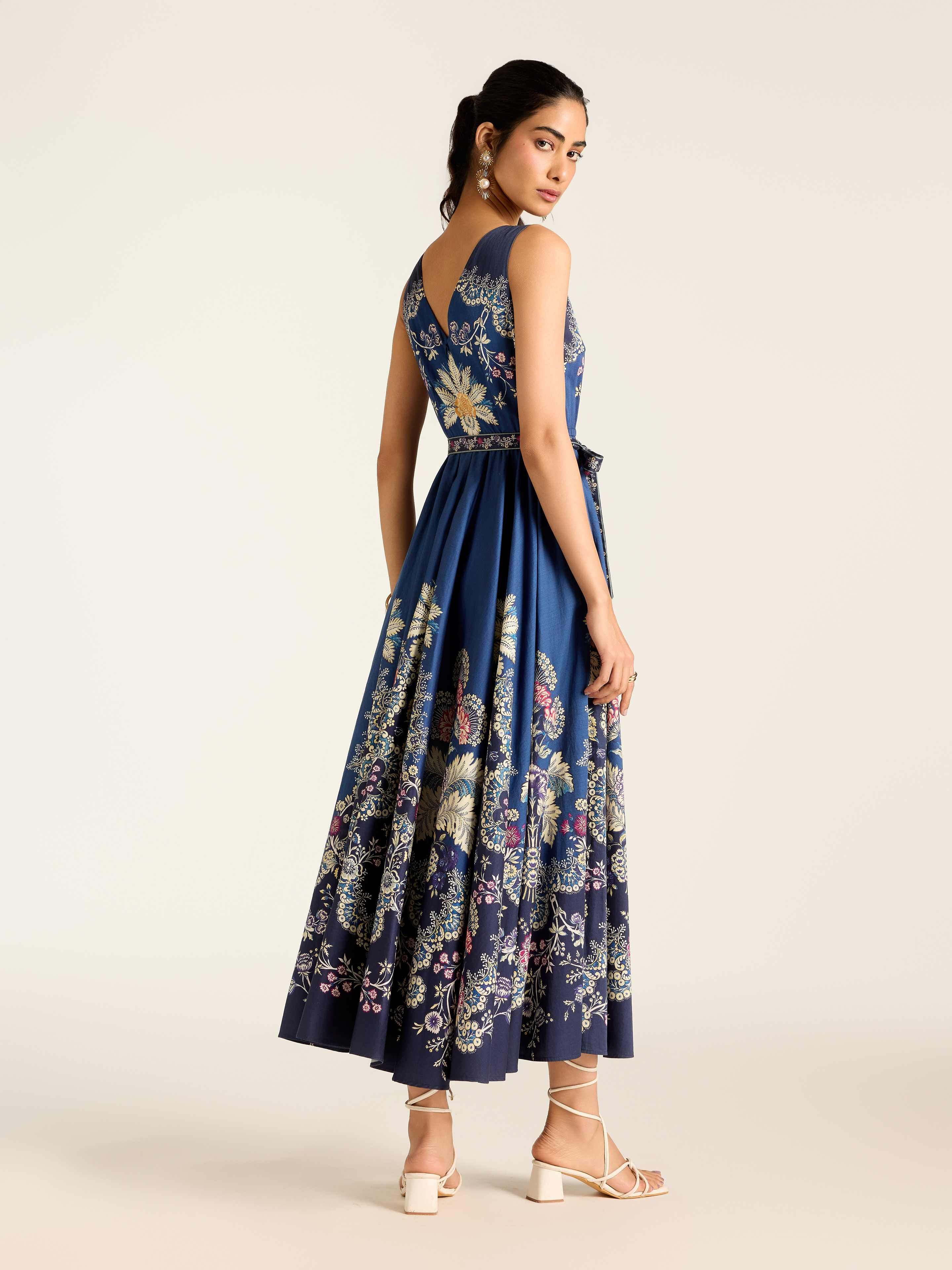 Navy Lilibeth Long Dress