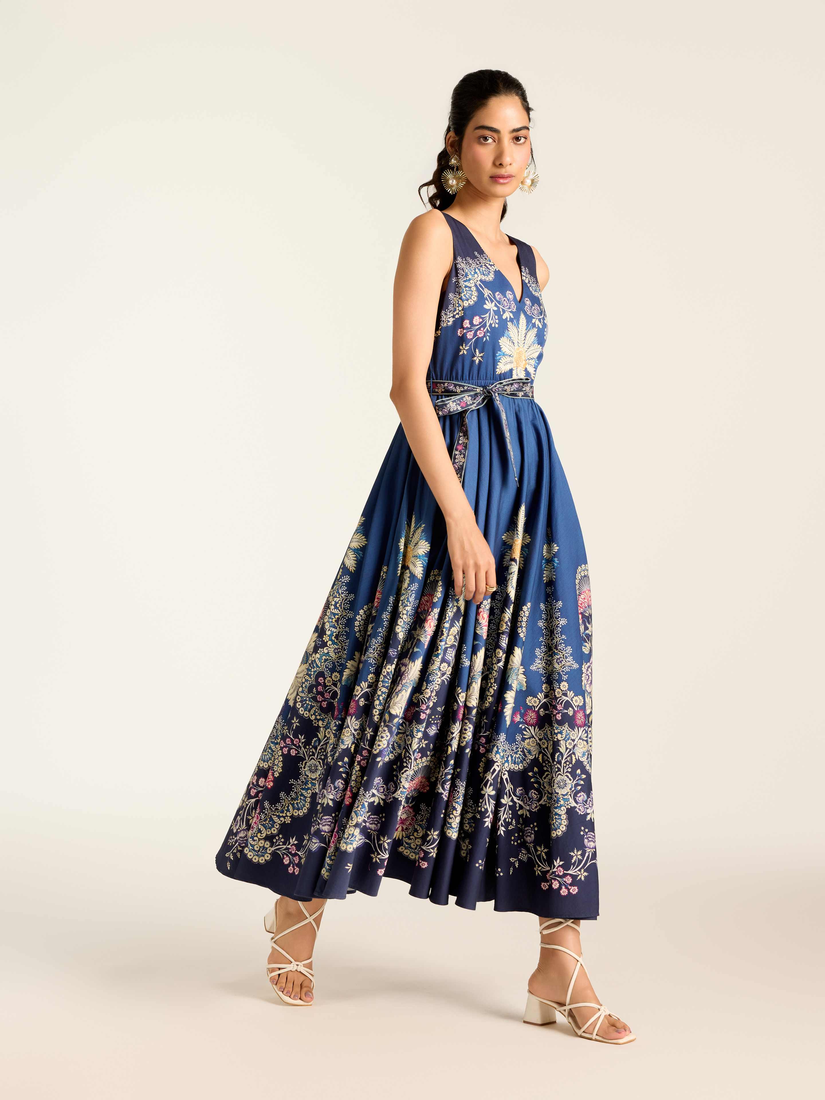 Navy Lilibeth Long Dress