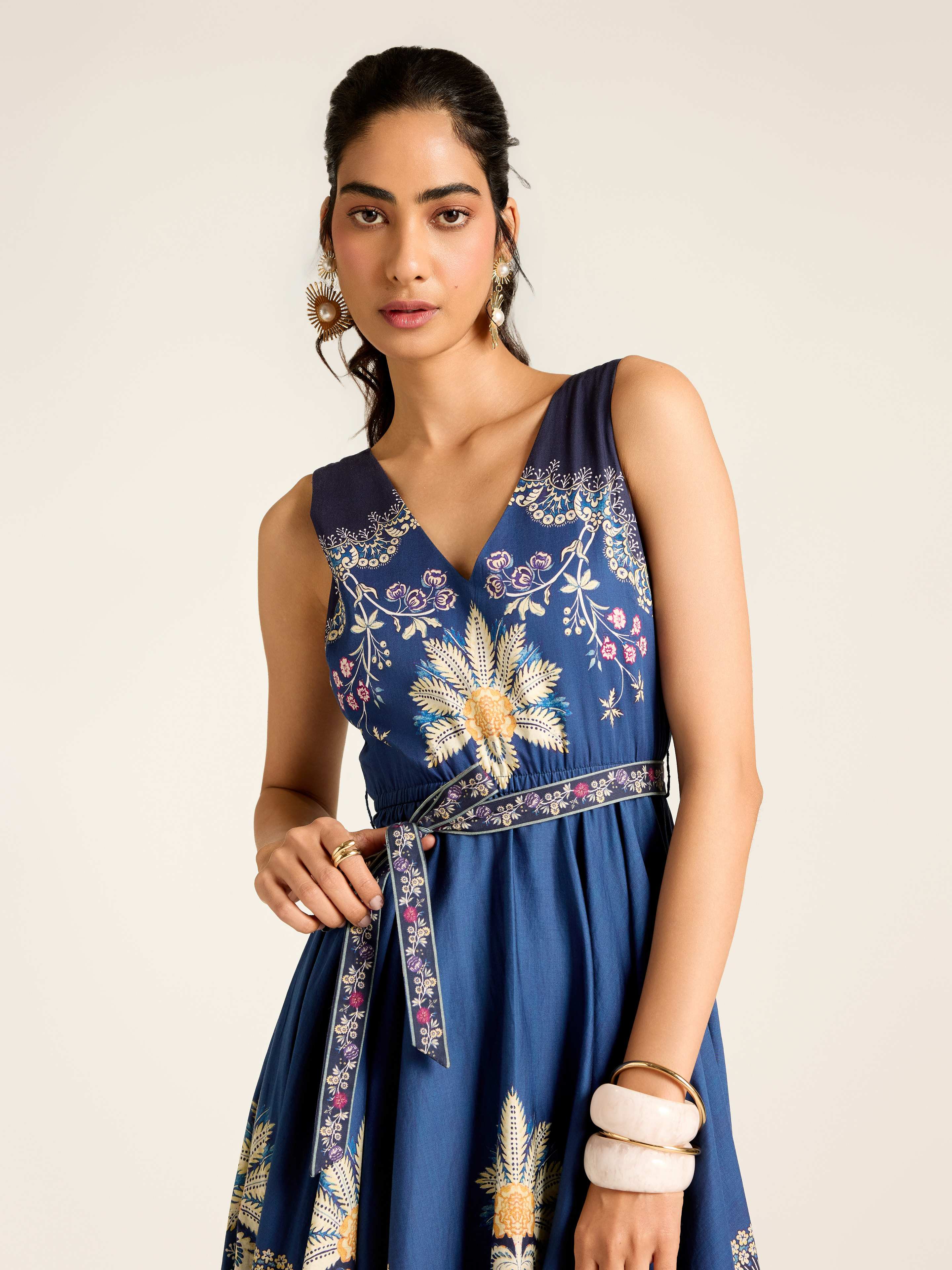 Navy Lilibeth Long Dress