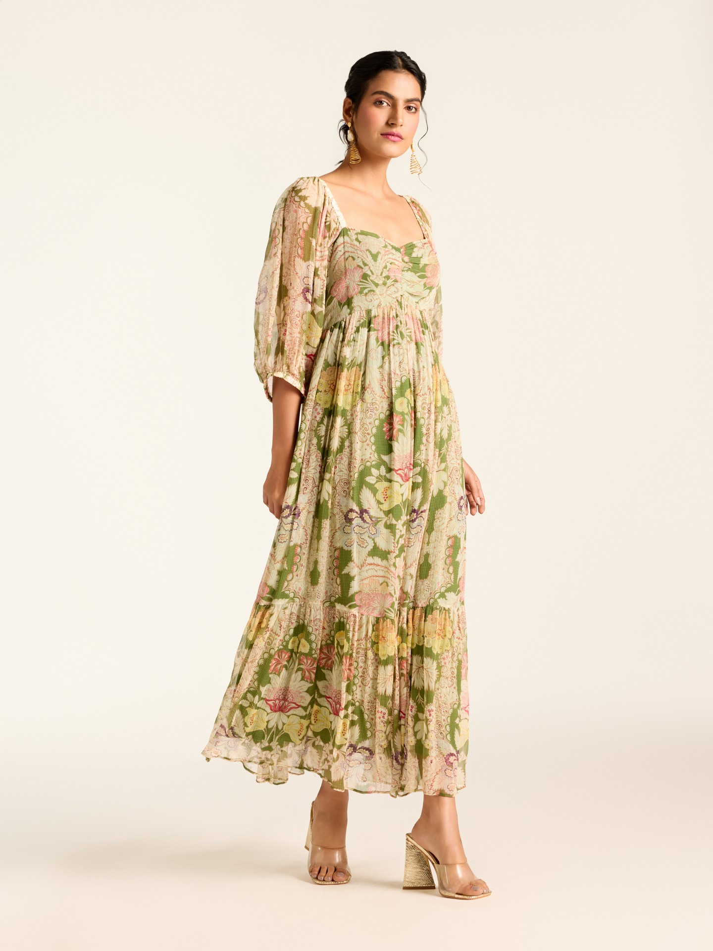 Green Corrine Long Dress