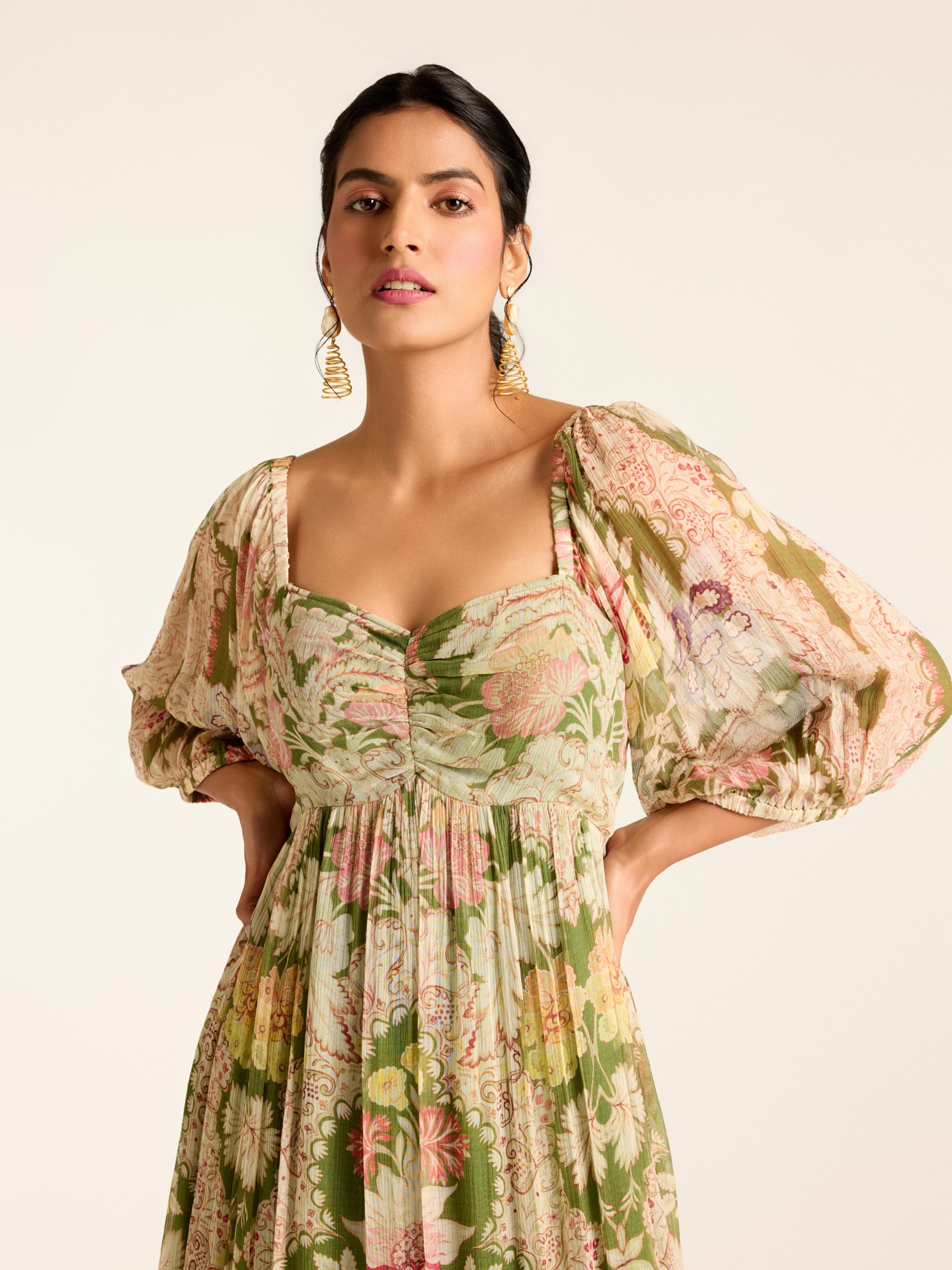 Green Corrine Long Dress