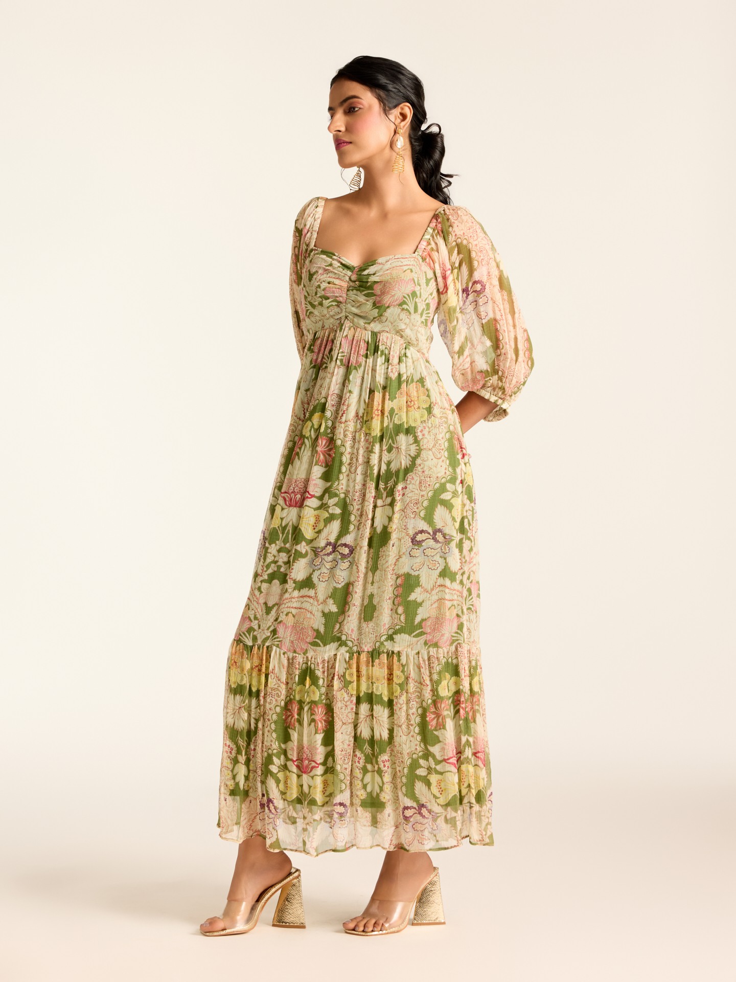Green Corrine Long Dress