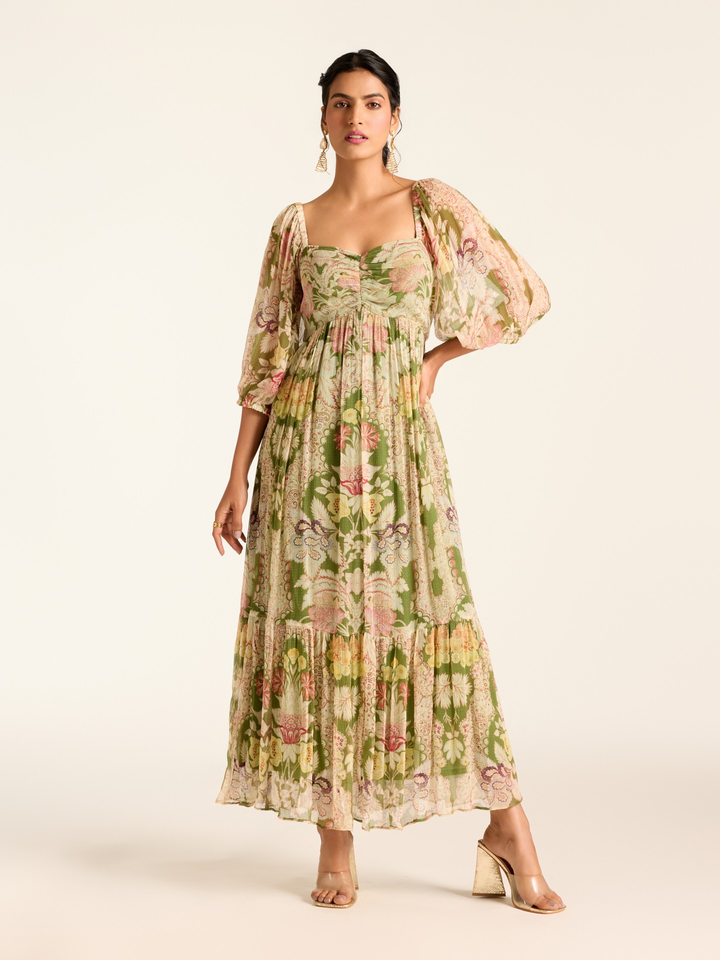 Green Corrine Long Dress