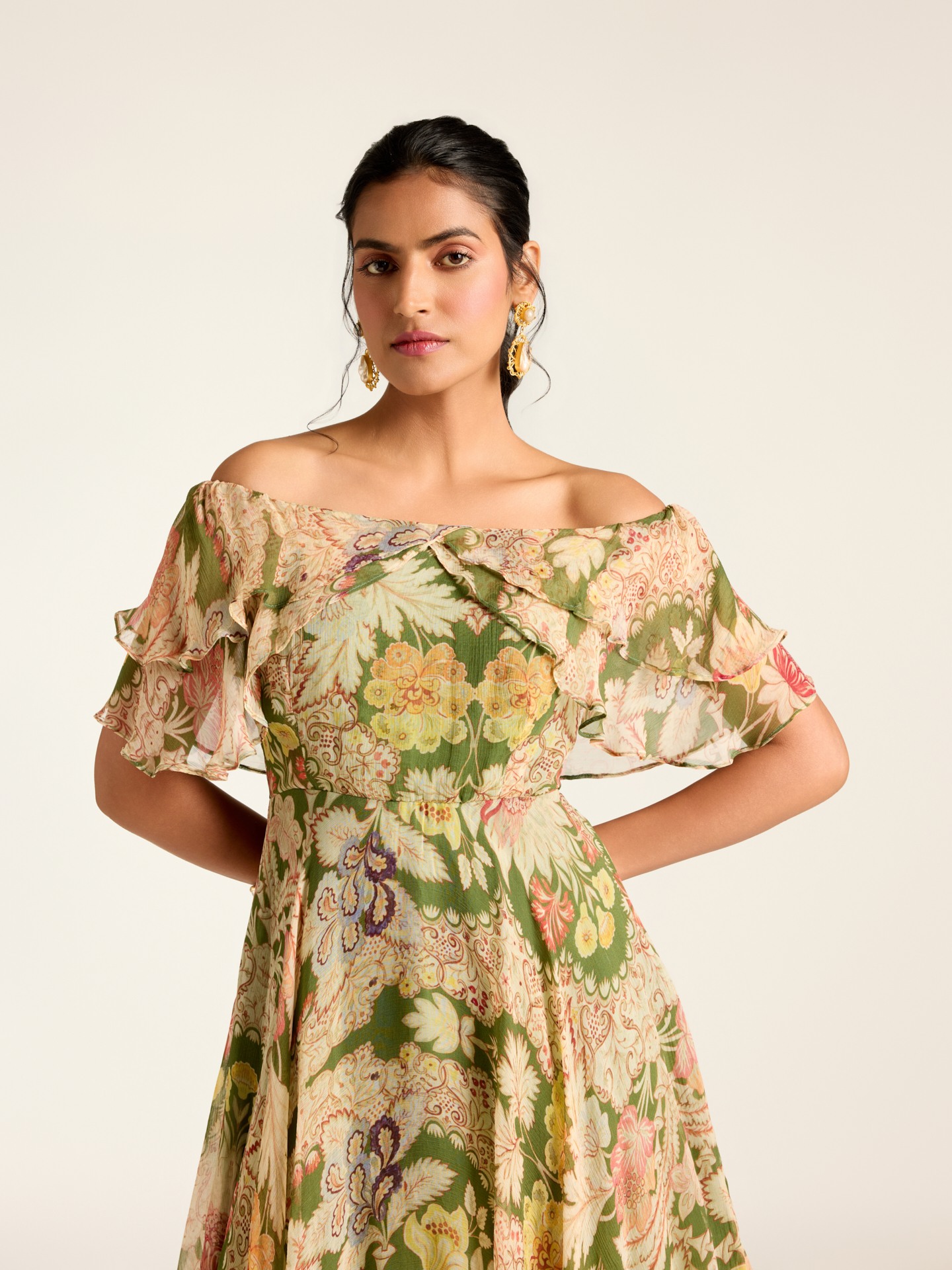 Green Corrine Short Dress