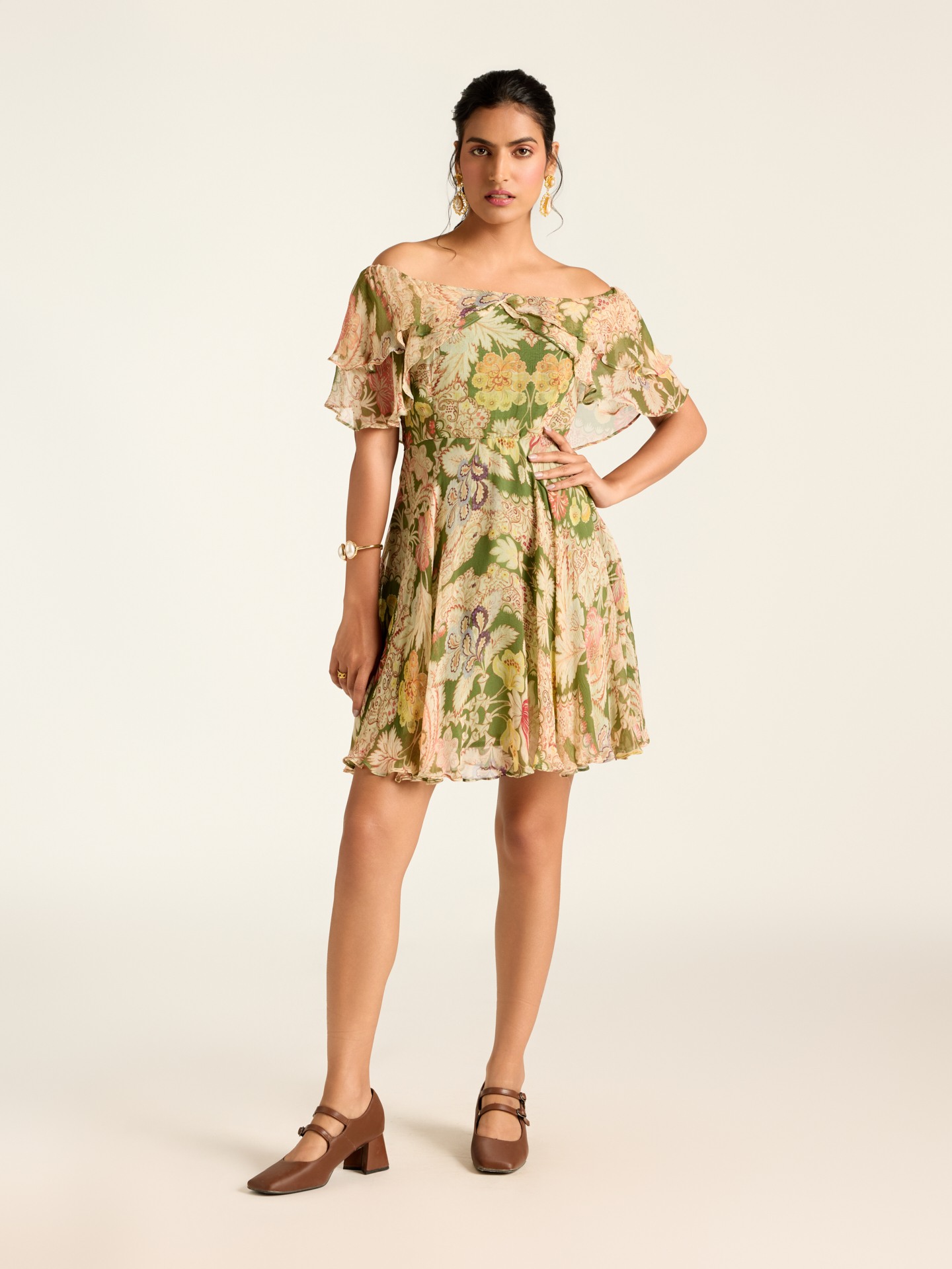 Green Corrine Short Dress
