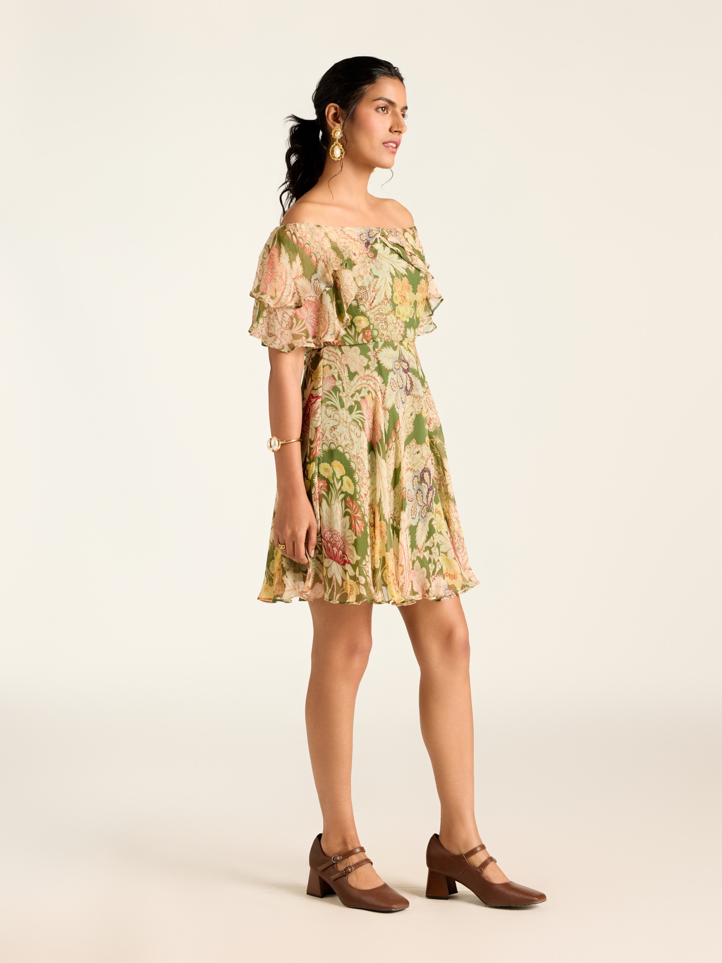 Green Corrine Short Dress