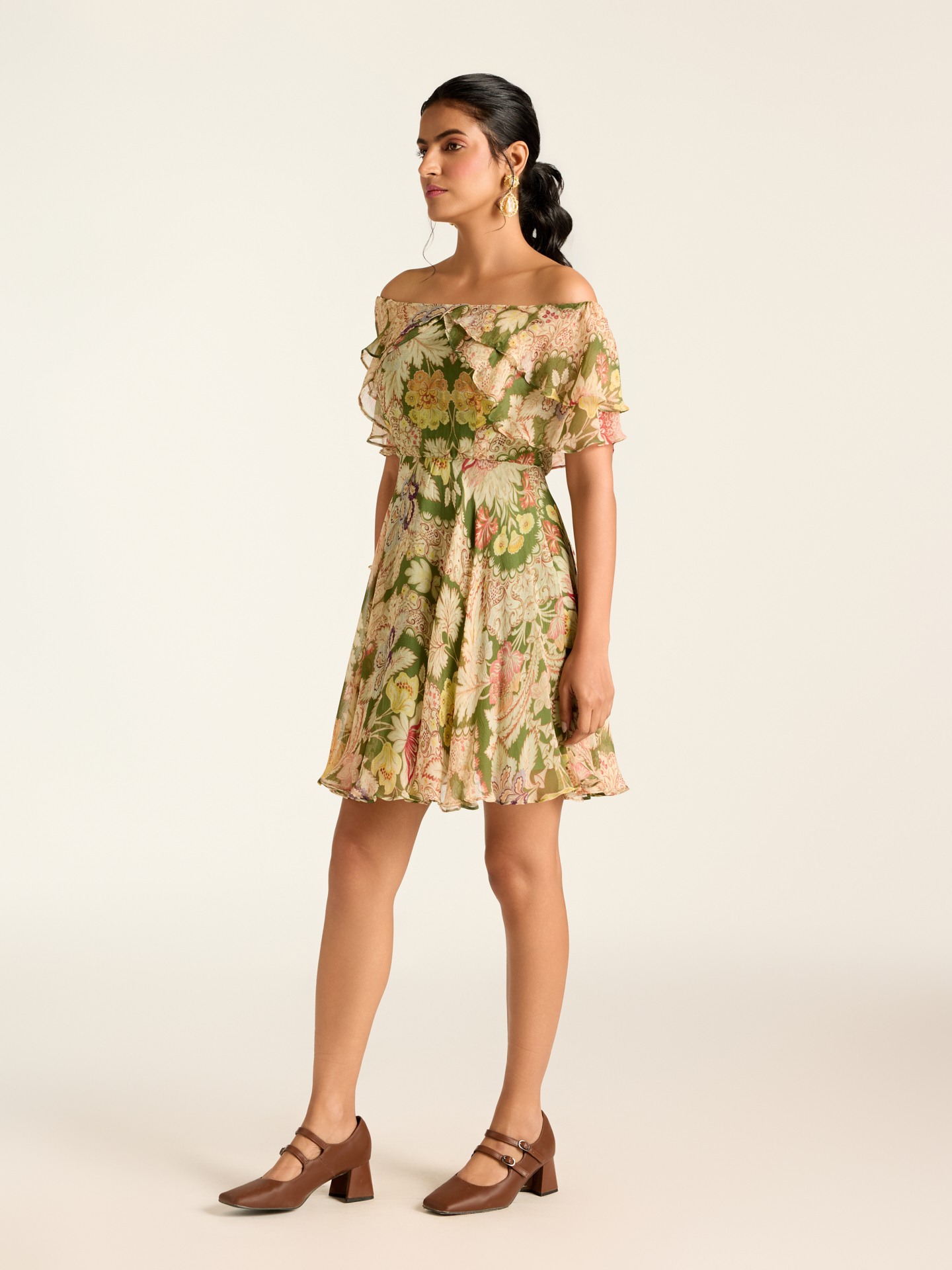 Green Corrine Short Dress