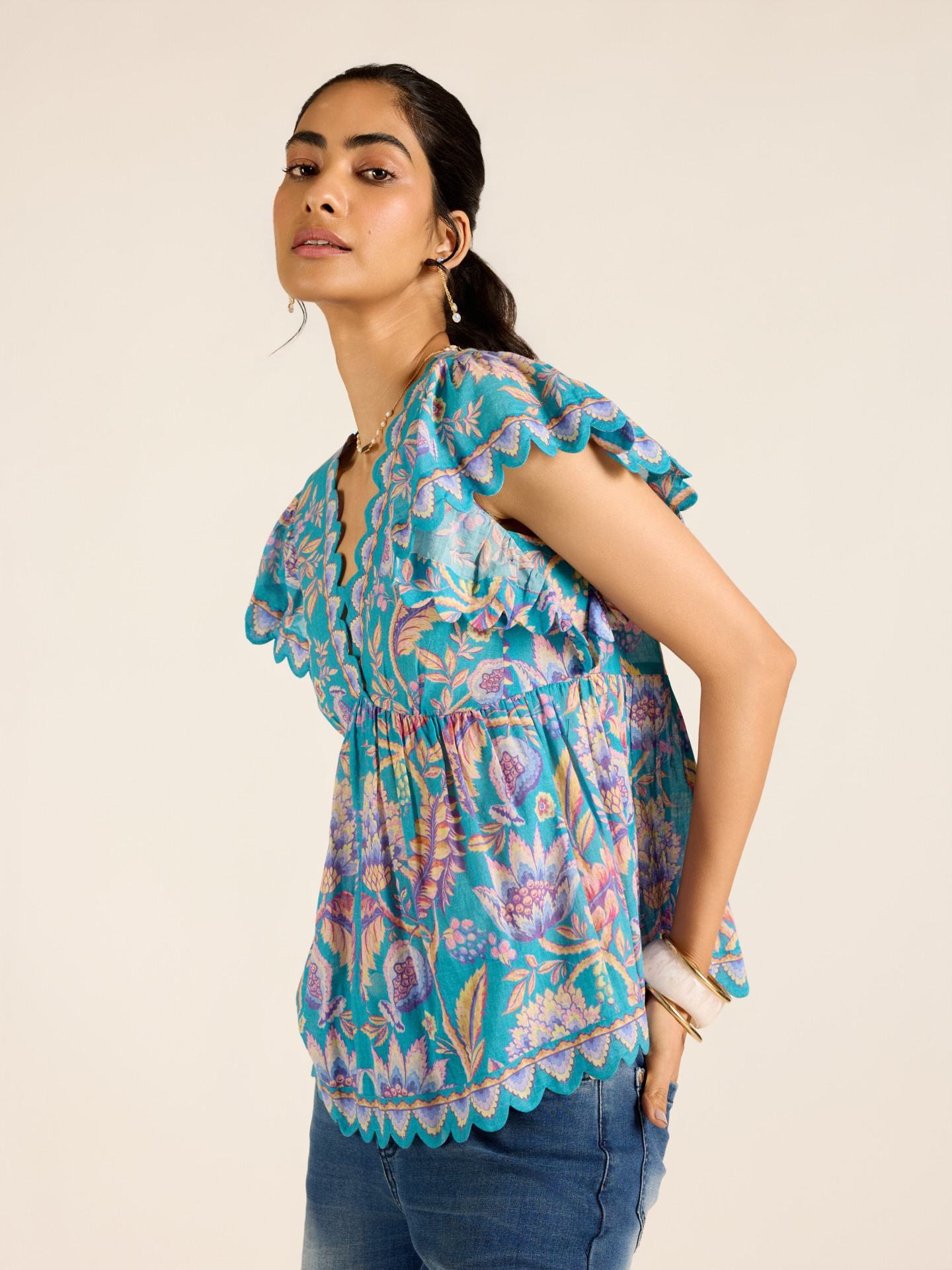 Turquoise Inca Short Top