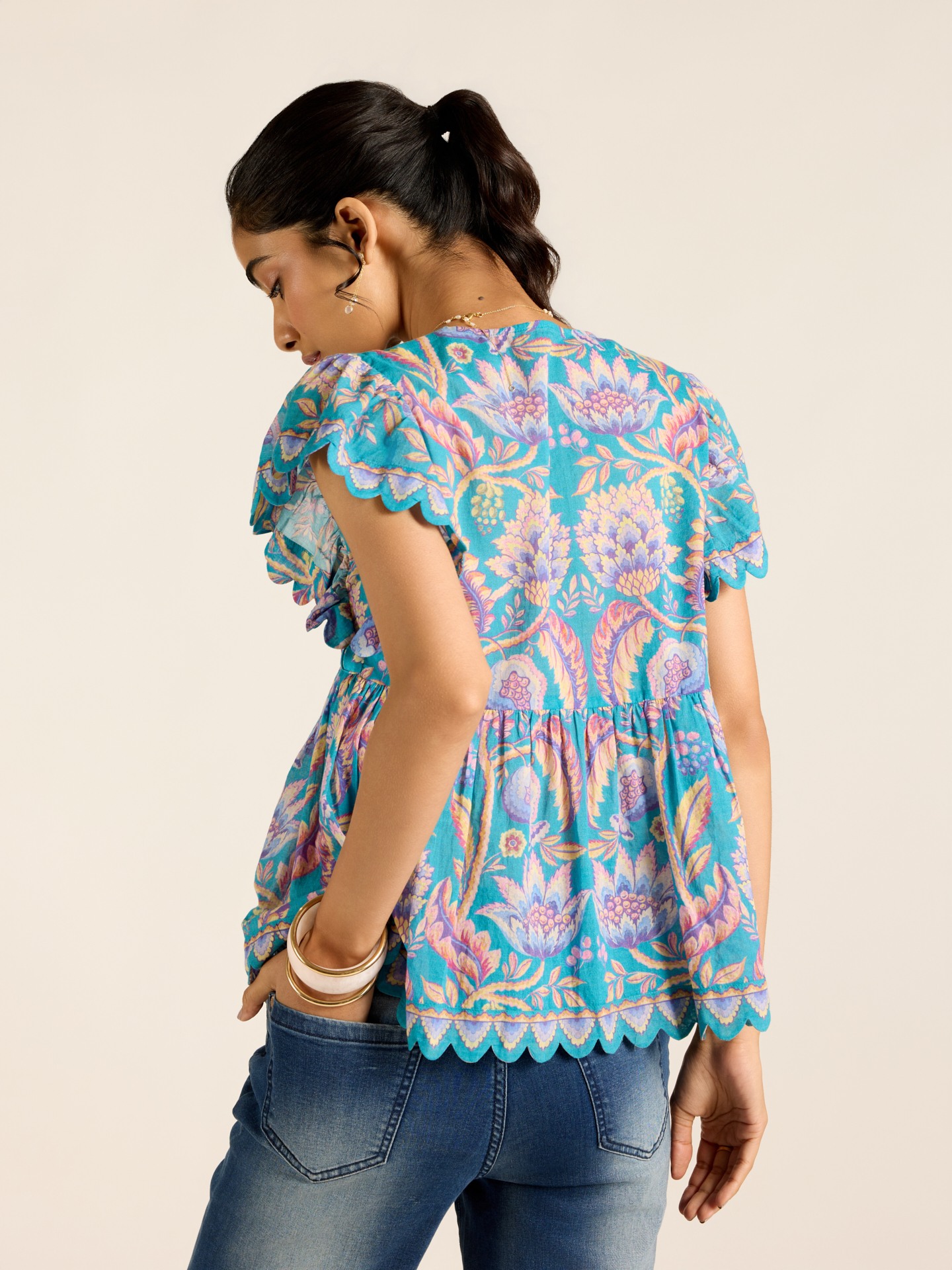 Turquoise Inca Short Top