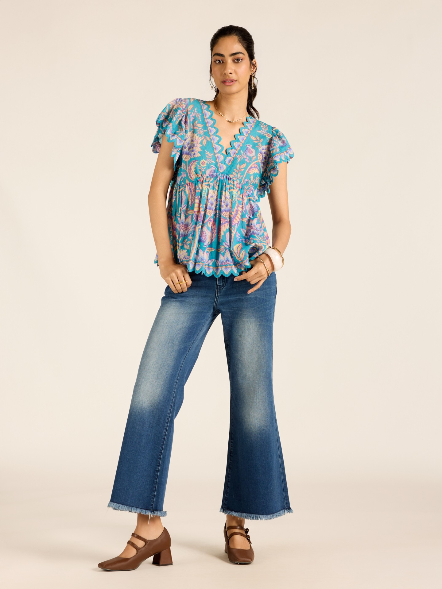 Turquoise Inca Short Top