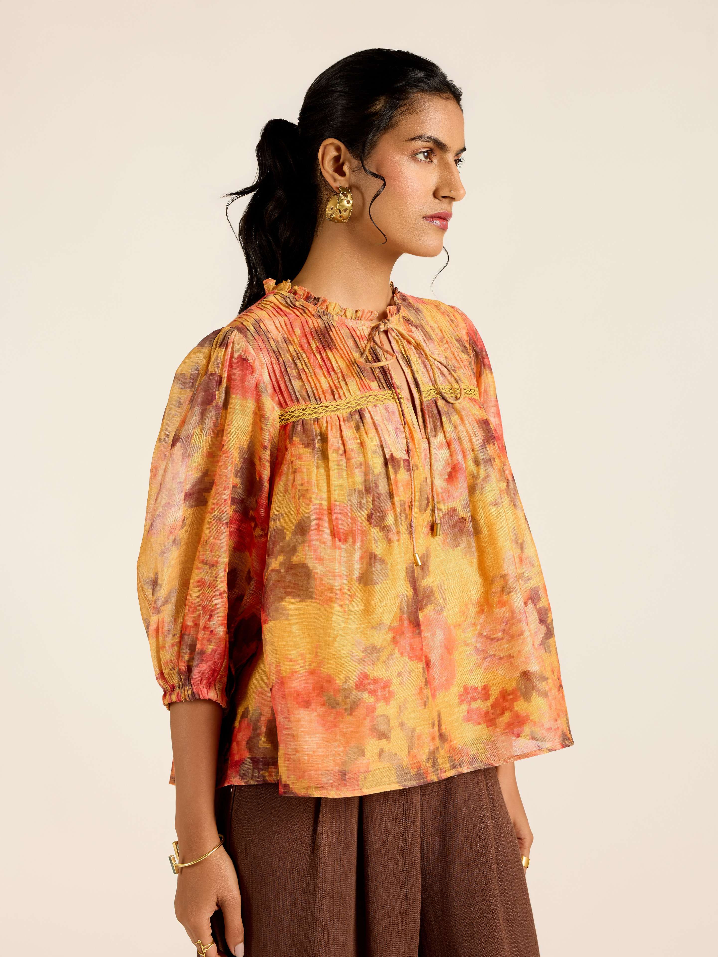 Mustard Rosie-Pixie Short Top