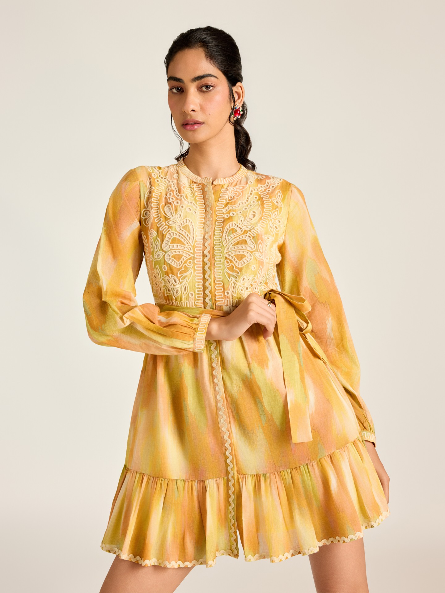 Yellow Tropez Short Dress