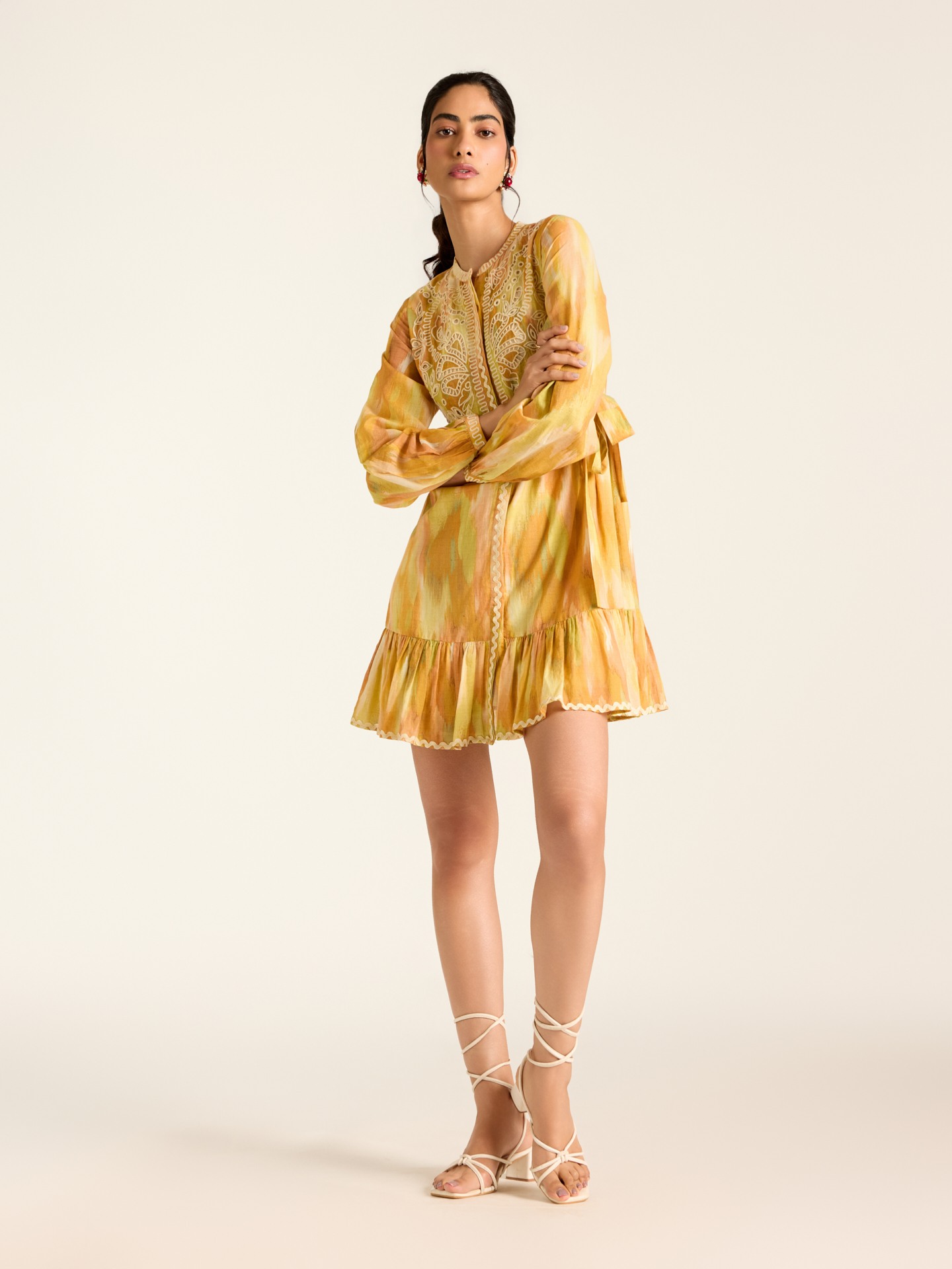 Yellow Tropez Short Dress