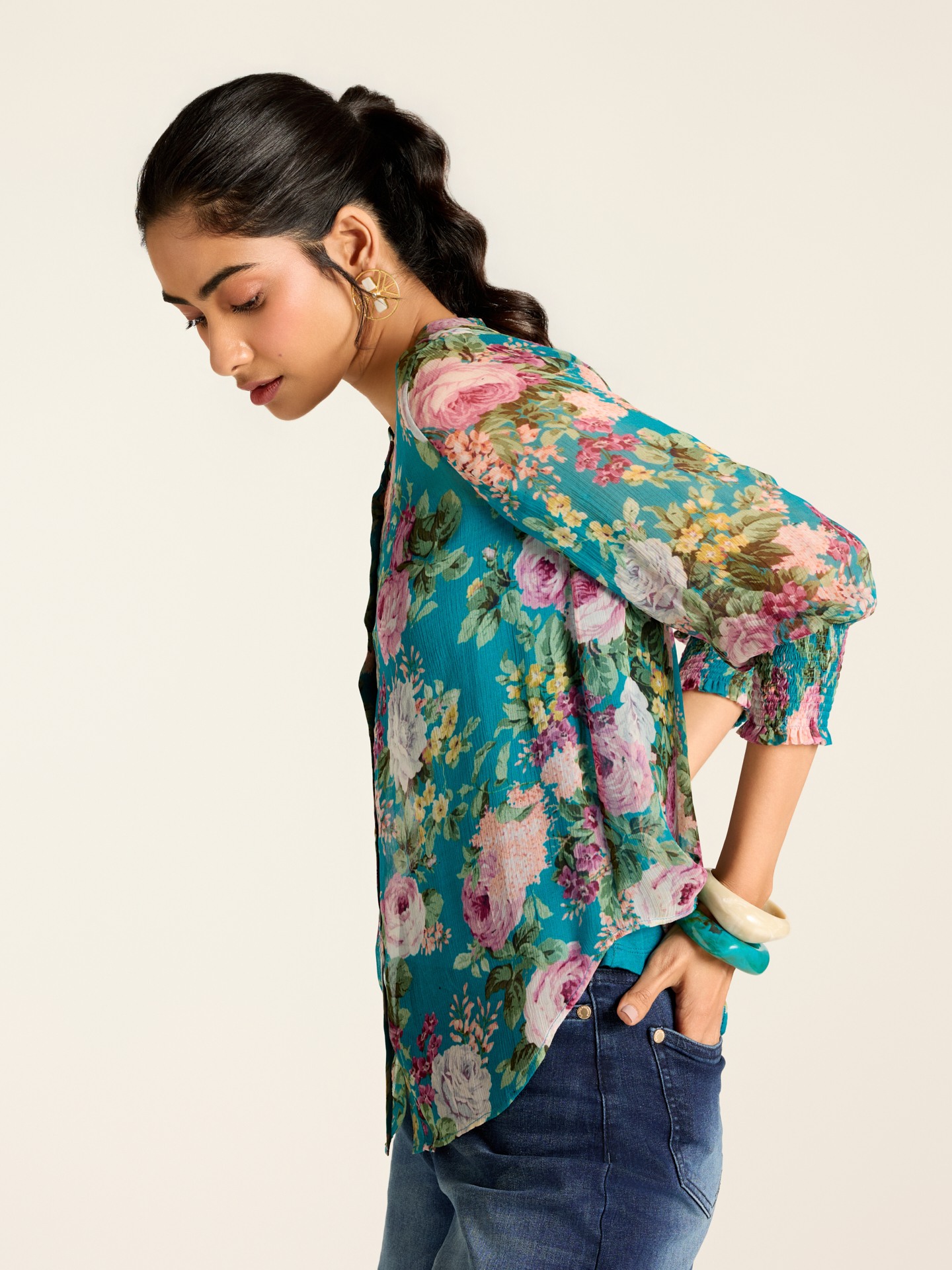 Teal Rosie Shirt