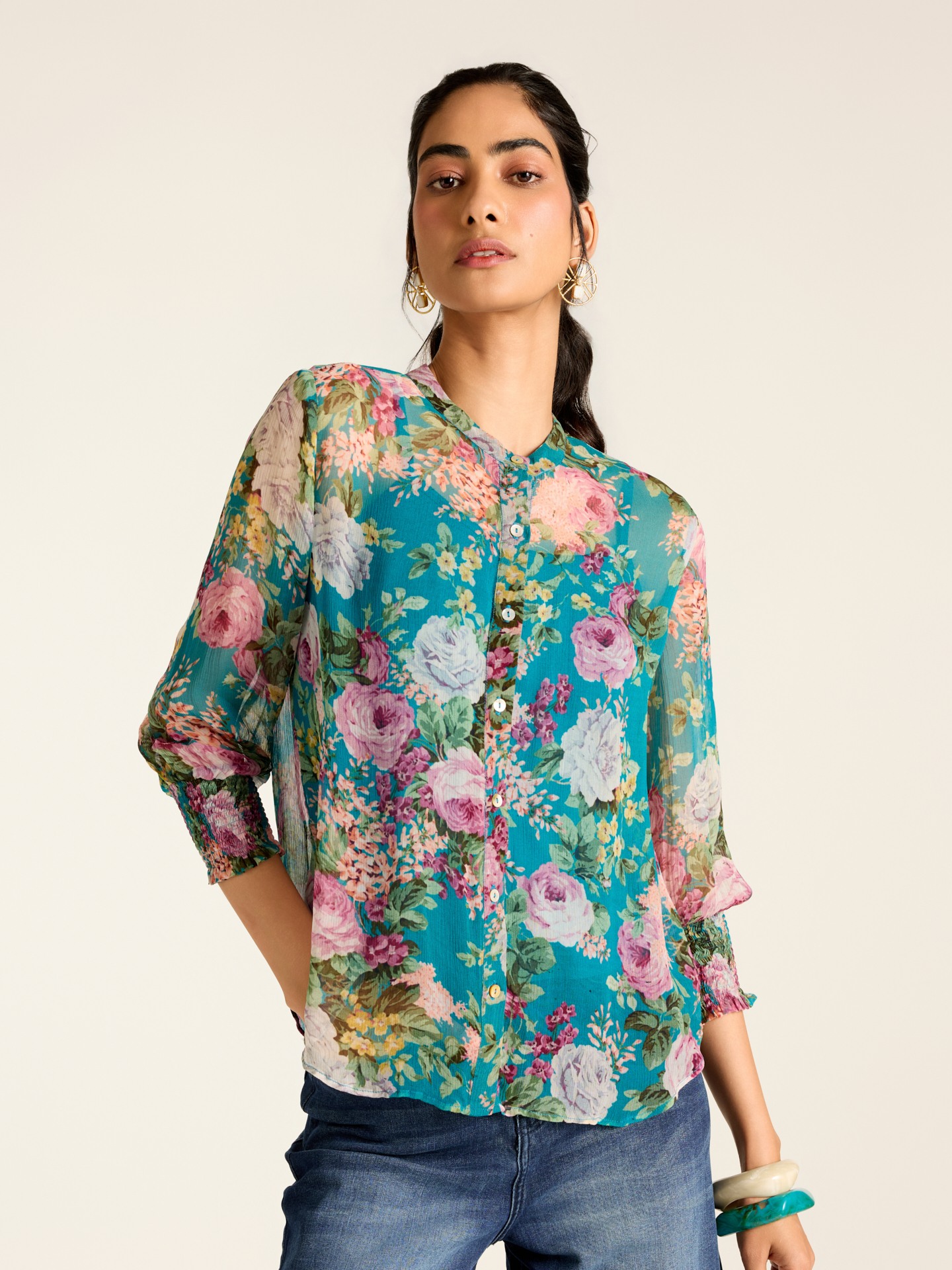 Teal Rosie Shirt
